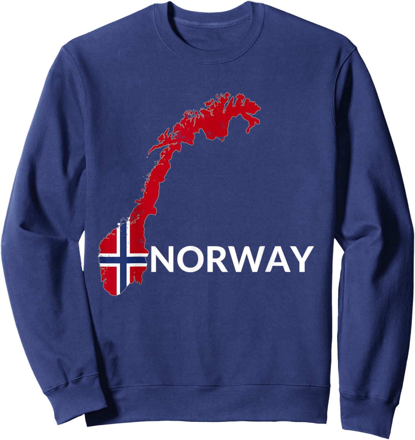 Norway Flag Hiking Holiday Norway Norwegian Flag Sweatshirt - Sweatshirt | Navy