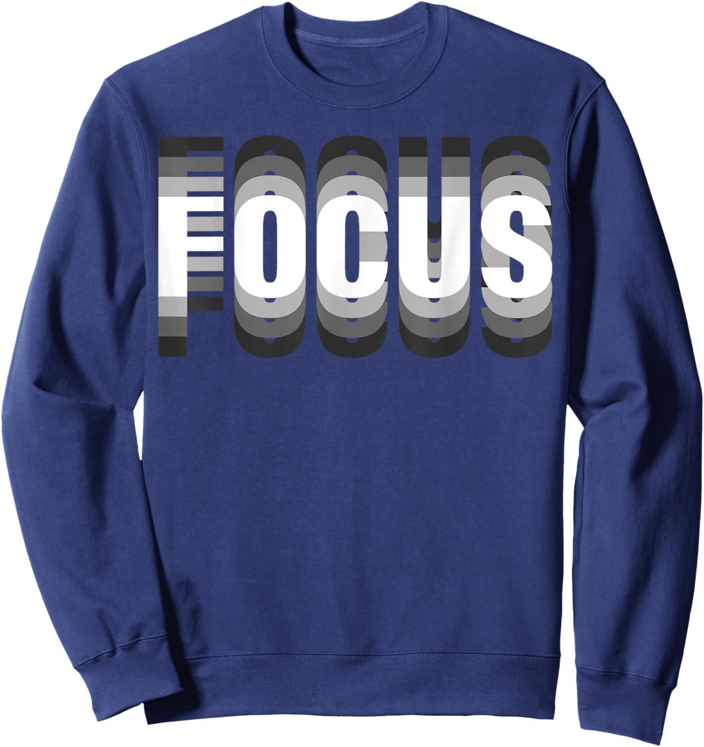 FOCUS Cool Trippy Optical Illusion Sweatshirt - Sweatshirt | Navy