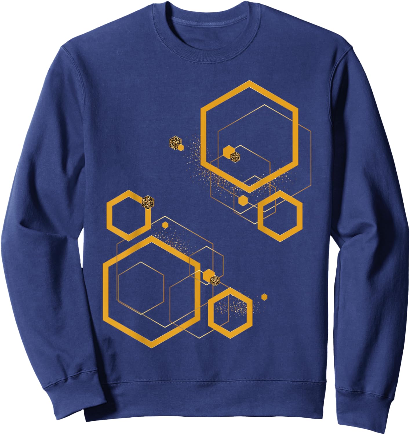 Bee Hive Gradient Beeswax cera alba, Honey comb Foundation Sweatshirt - Sweatshirt | Navy