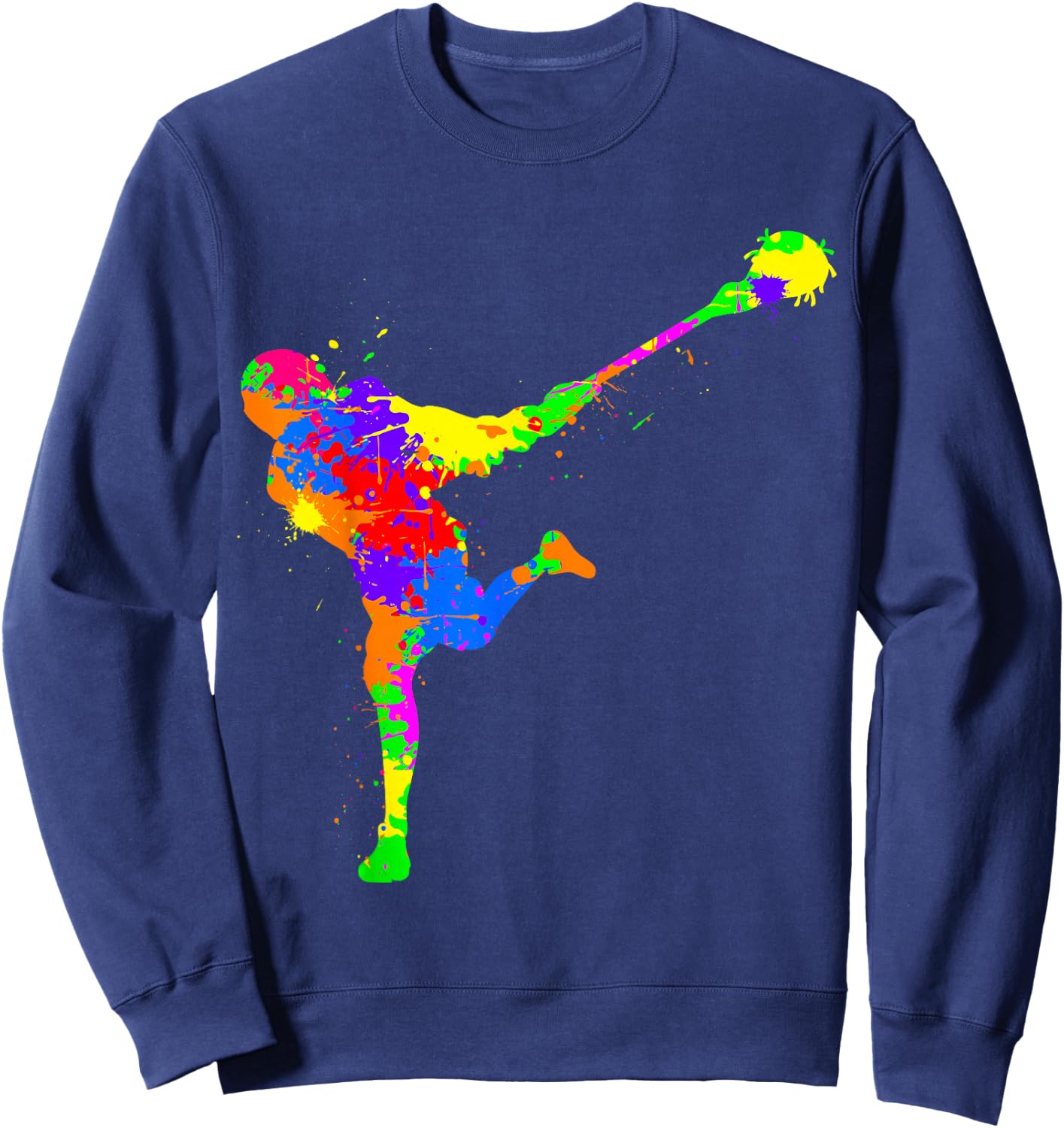Lacrosse Player Boys Kids Youth Sweatshirt - Sweatshirt | Navy