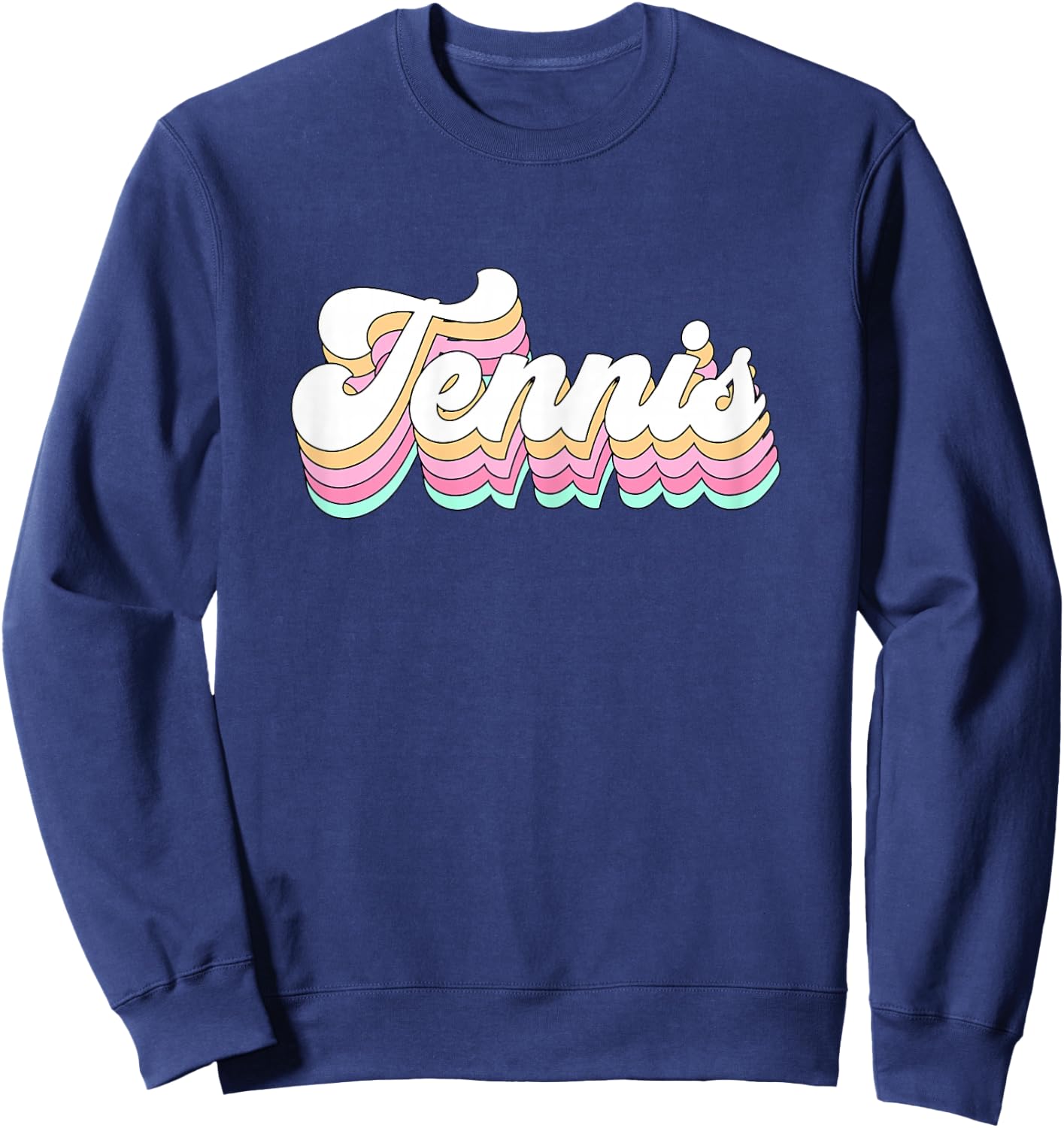 Cute Retro Tennis Pastel Aesthetic Teen Girls Sweatshirt - Sweatshirt | Navy