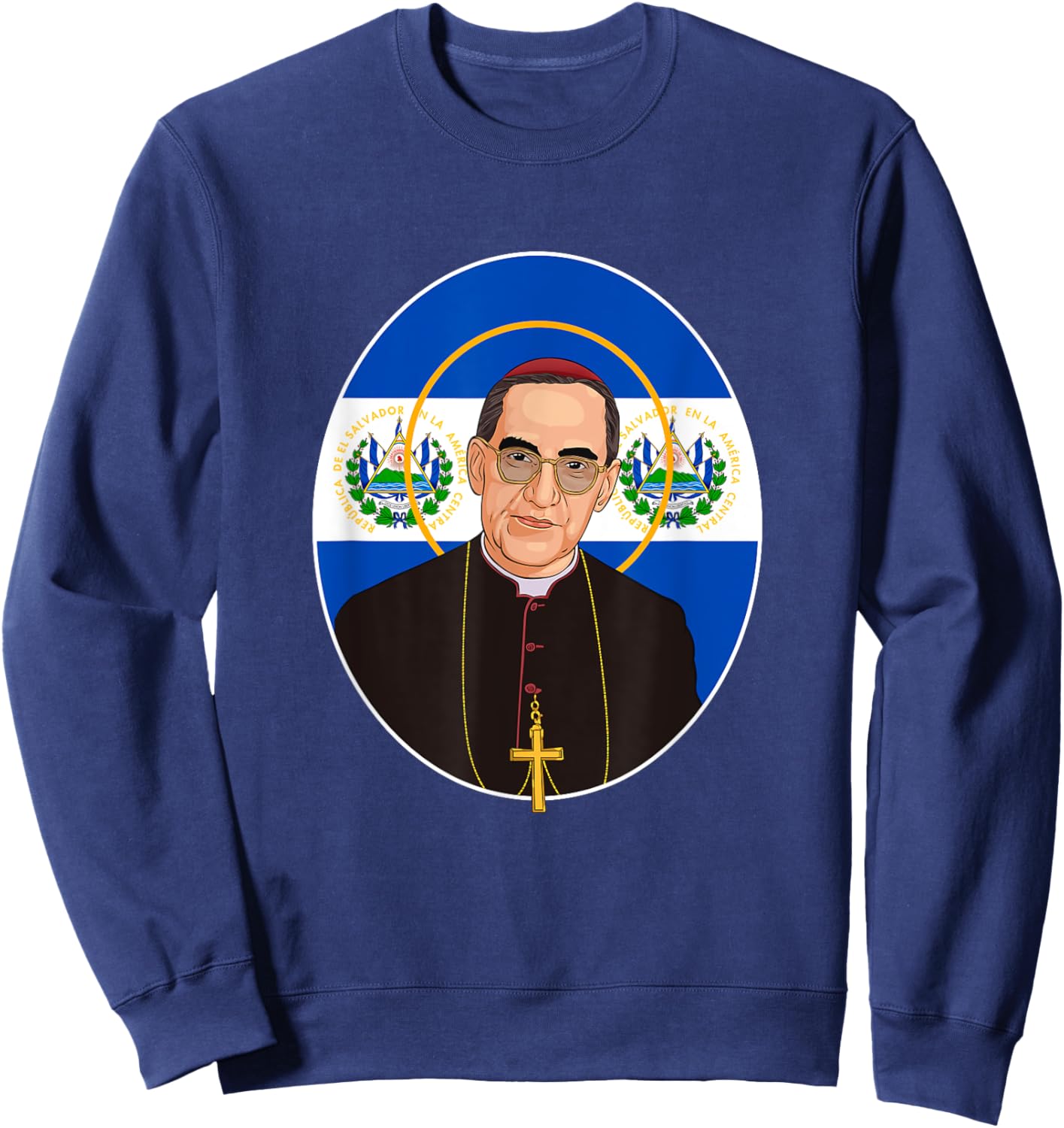 San Óscar Romero de El Salvador Sweatshirt - Sweatshirt | Navy