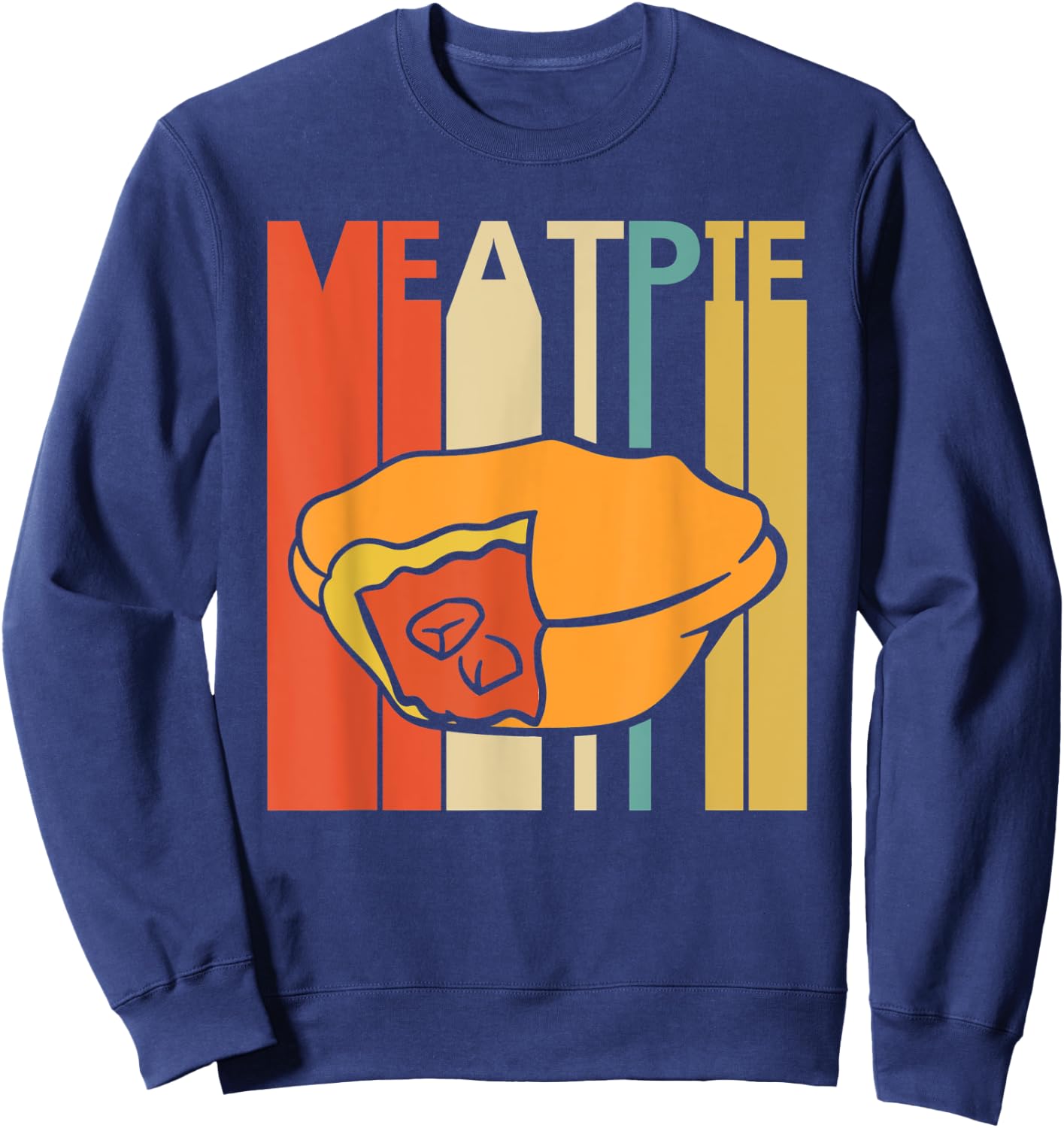 Vintage Retro Meat Pie Sweatshirt - Sweatshirt | Navy