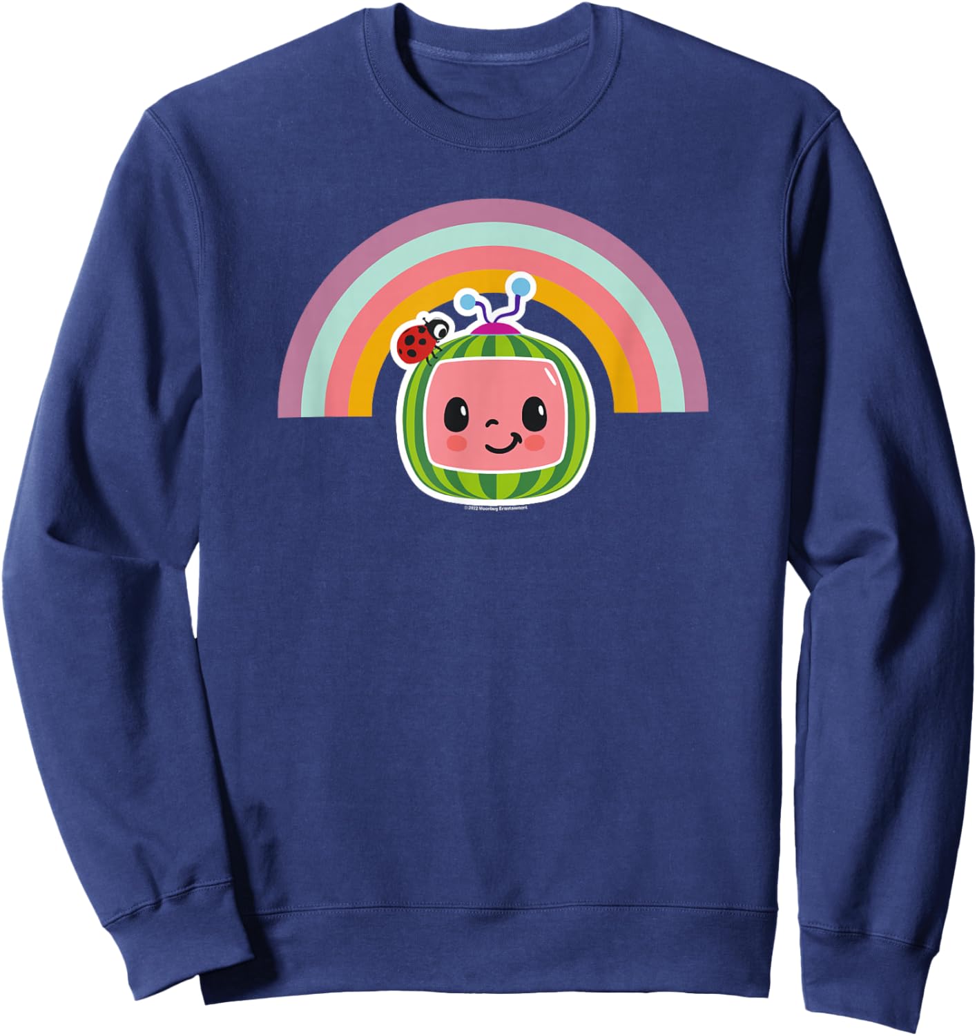 CoComelon Classic Rainbow Smiling Face Sweatshirt - Sweatshirt | Navy