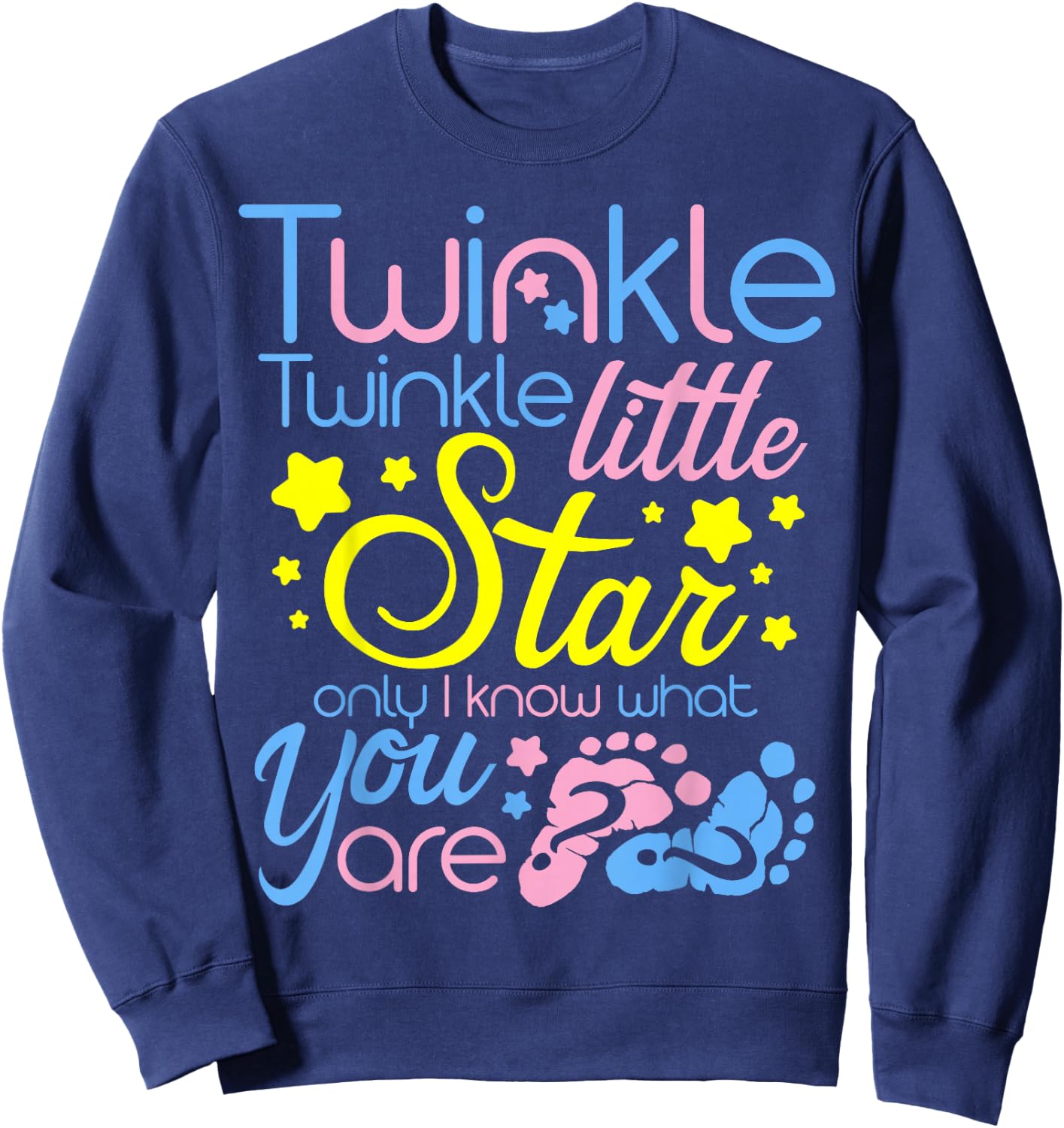 Twinkle Twinkle Little Star Only I Know Gender Keeper Reveal Sweatshirt - Sweatshirt | Navy