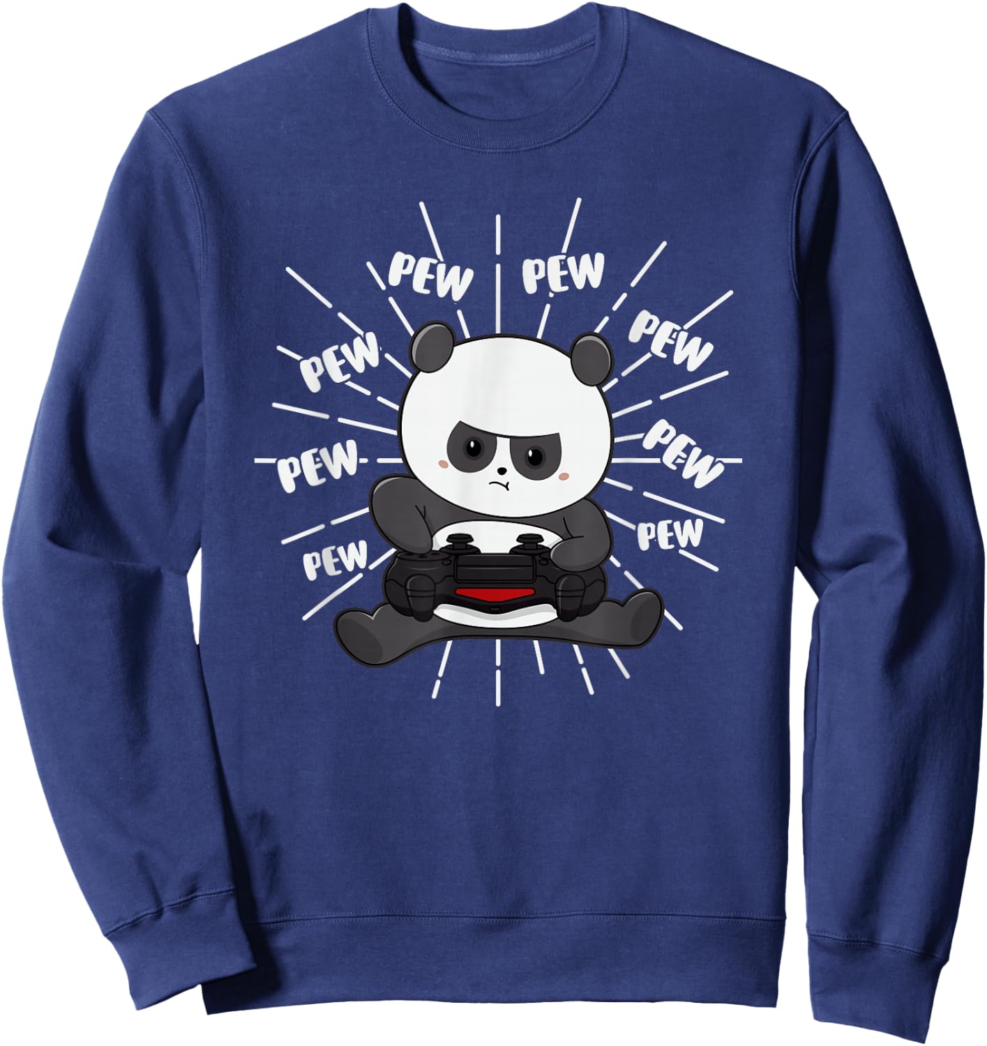 Funny Boy Panda Gaming Panda Video Game Controller Sweatshirt - Sweatshirt | Navy
