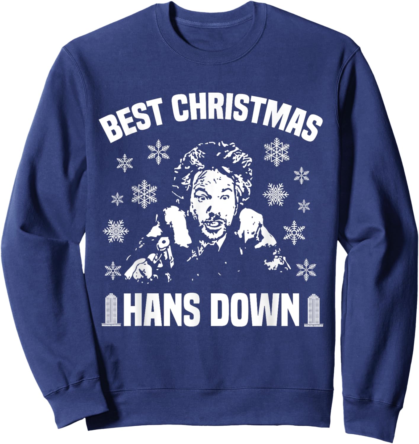 Best Christmas Hans Down Funny Dad Joke Christmas Sweatshirt - Sweatshirt | Navy