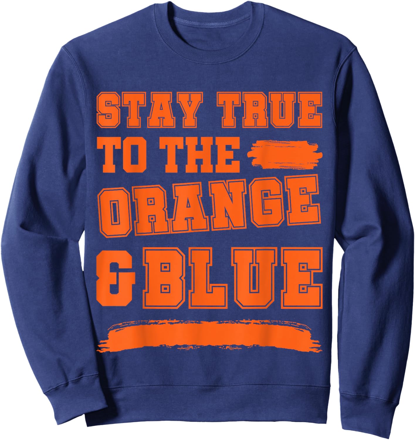 Blue and Orange Game Day, Blue and Orange Sweatshirt - Sweatshirt | Navy