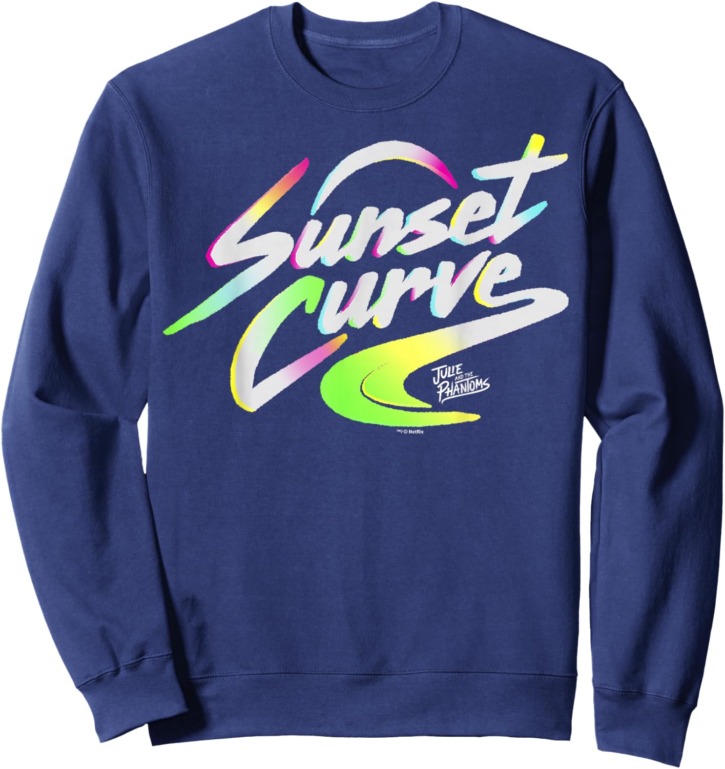 Julie And The Phantoms Sunset Curve Logo Sweatshirt - Sweatshirt | Navy