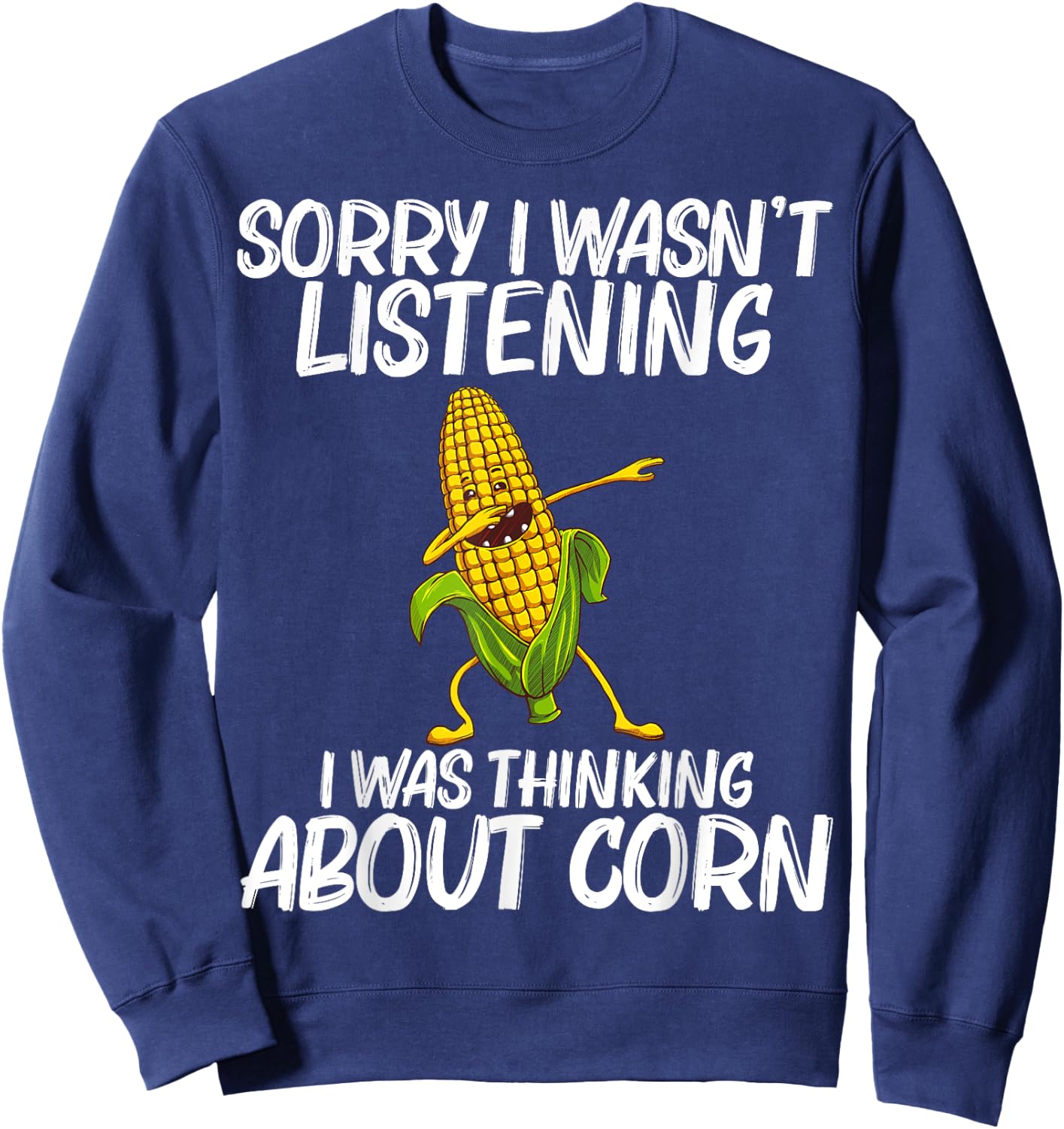Funny Corn Gift Women Corn On The Cob Costume Farmer Sweatshirt - Sweatshirt | Navy