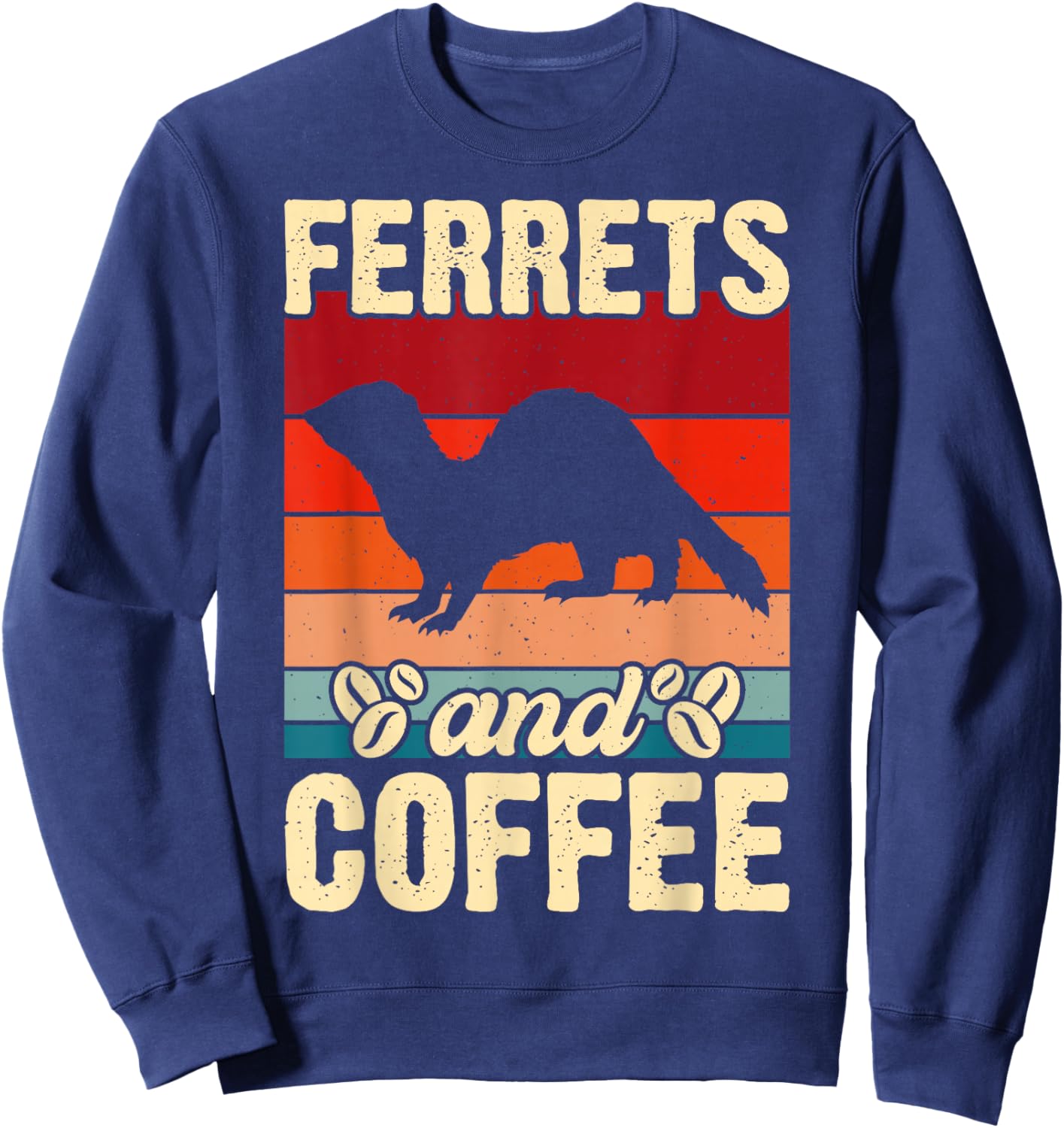 Ferrets And Coffee Sweatshirt - Sweatshirt | Navy