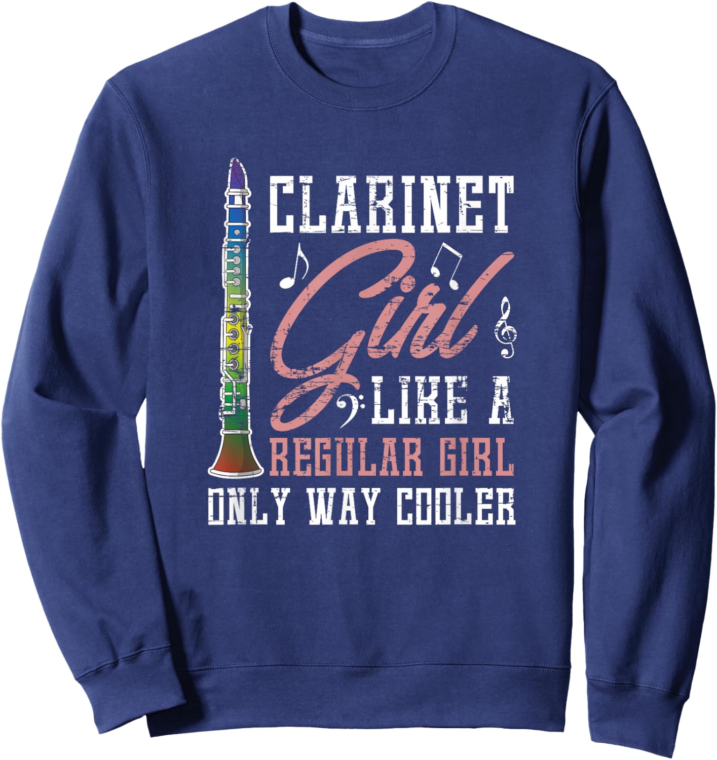 Clarinetist Orchestra Music Girl Gift Clarinet Sweatshirt - Sweatshirt | Navy