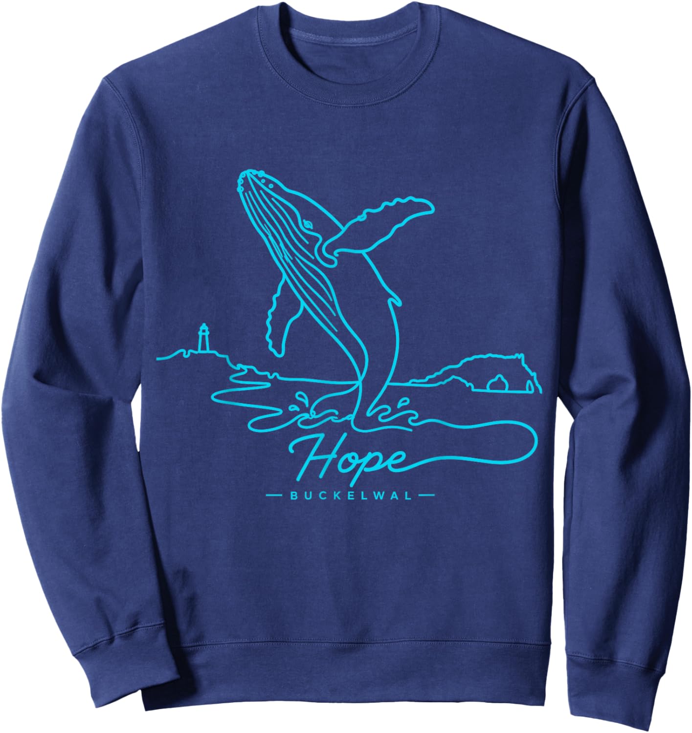 Buckelwal Hope Ostsee Küste Nordsee Wal Ozean Meereswelt See Sweatshirt - Sweatshirt | Navy