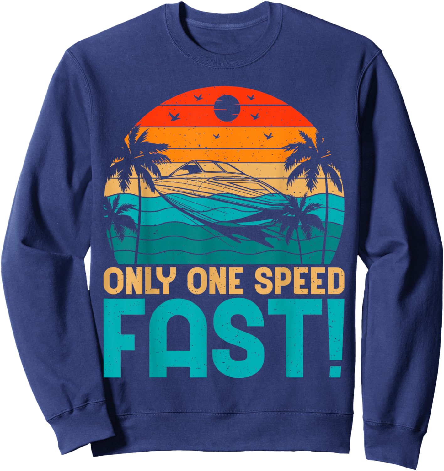 Only One Speed Fast Boat Sweatshirt - Sweatshirt | Navy