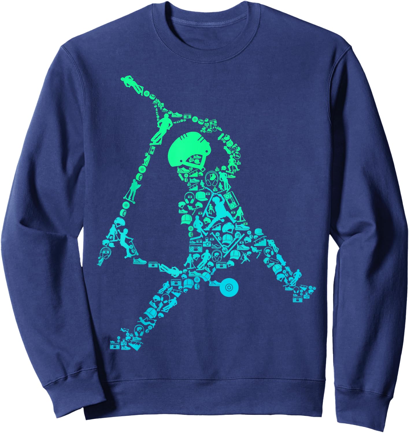Scooter Stunt Scooter Gift Boys & Children Sweatshirt - Sweatshirt | Navy