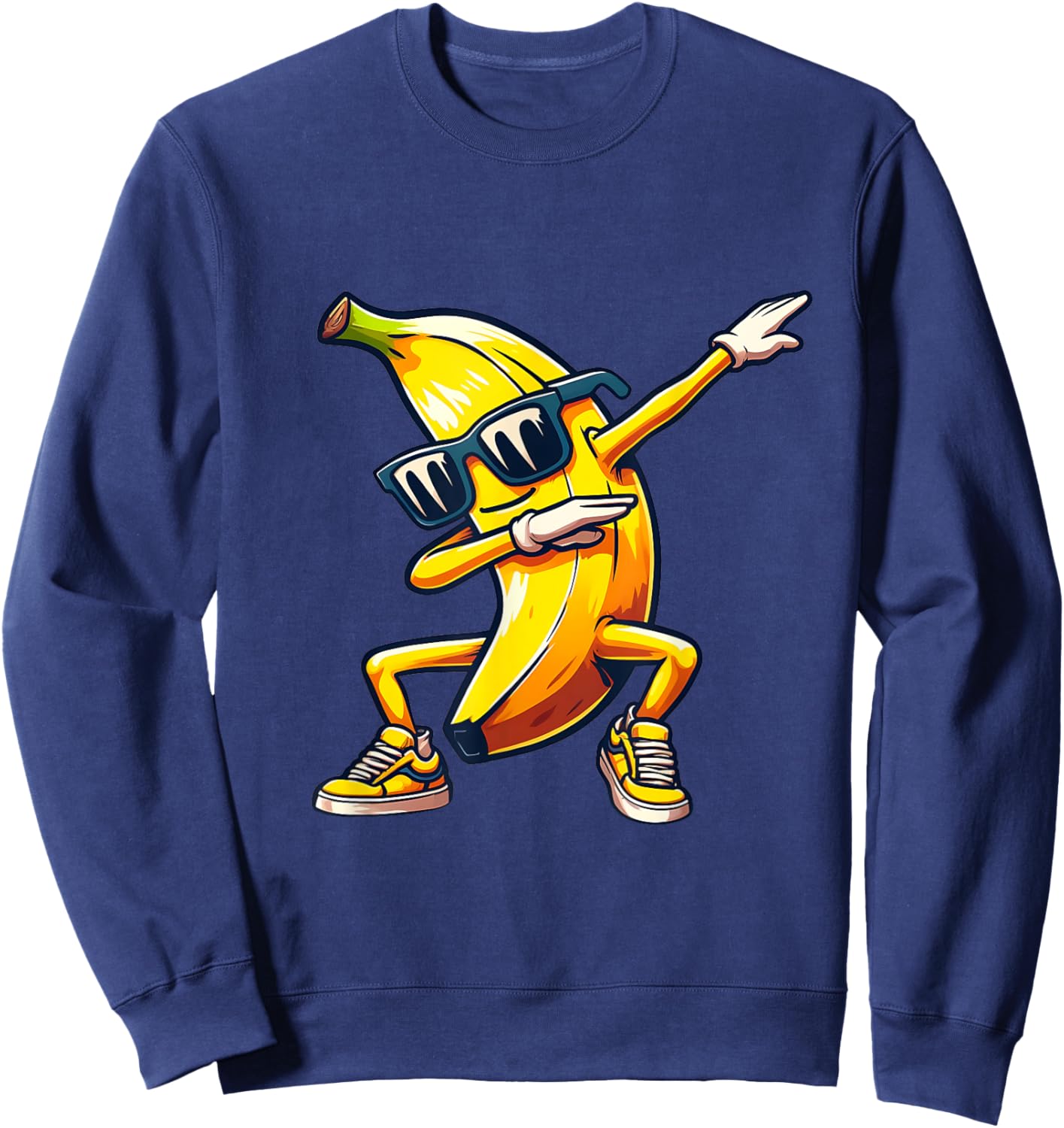 Dab Banana Dancing Dabbing Banana Fruit Meme Sweatshirt - Sweatshirt | Navy