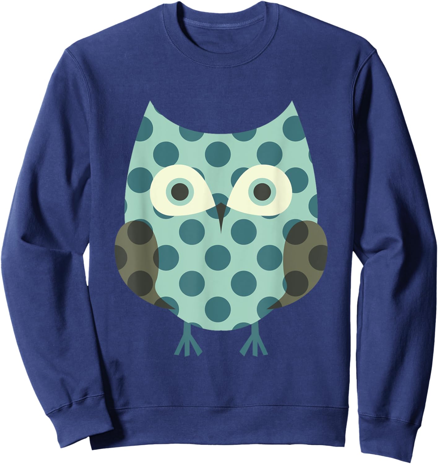 Dot Day Dotted Owl Colorful Make Mark Men Women Kids Teacher Sweatshirt - Sweatshirt | Navy