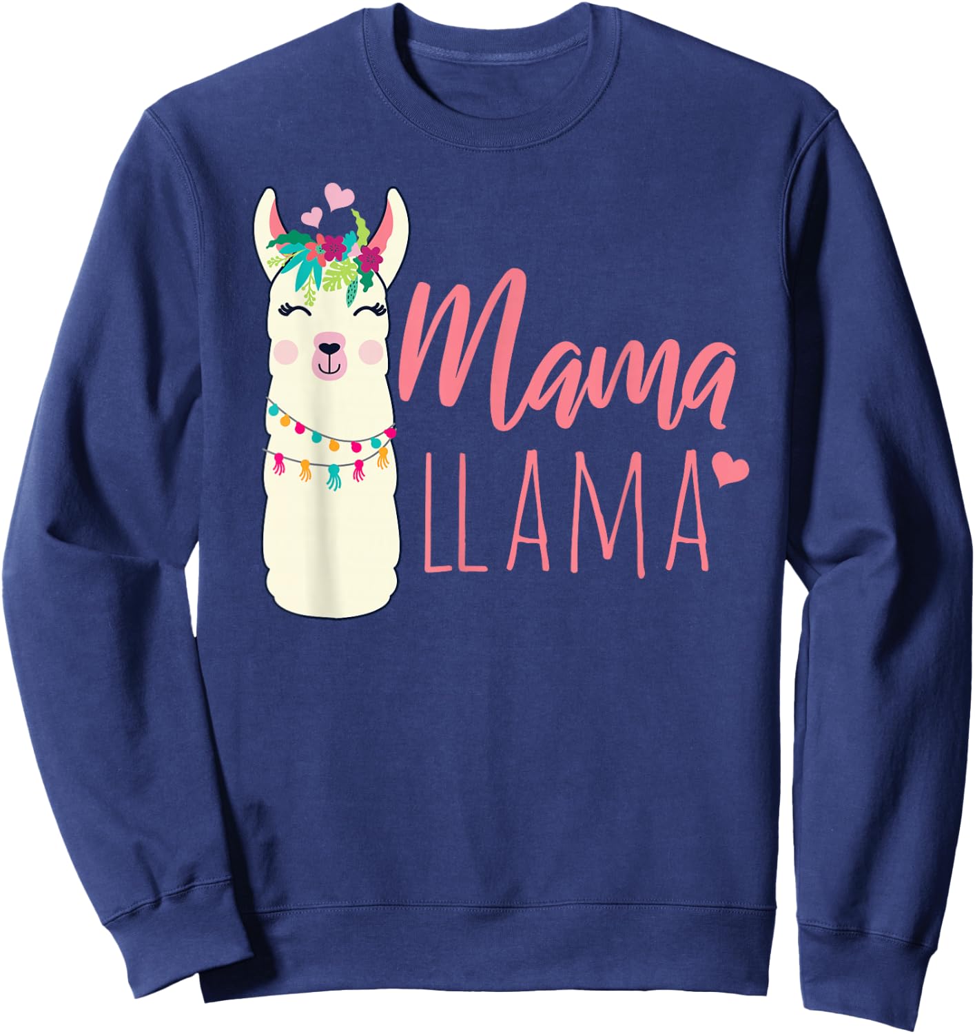 MAMA LLAMA Funny Mother Lamas Meme Sweatshirt - Sweatshirt | Navy