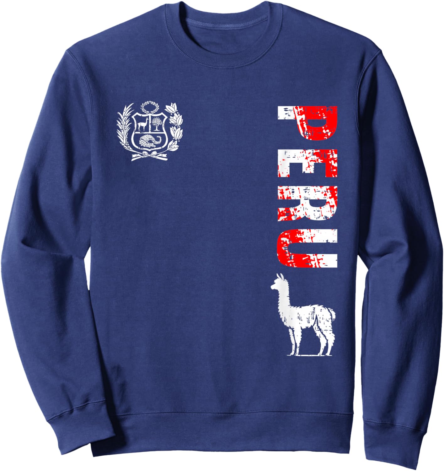 Peru Peruvian Llama Men Women Kids Sweatshirt - Sweatshirt | Navy