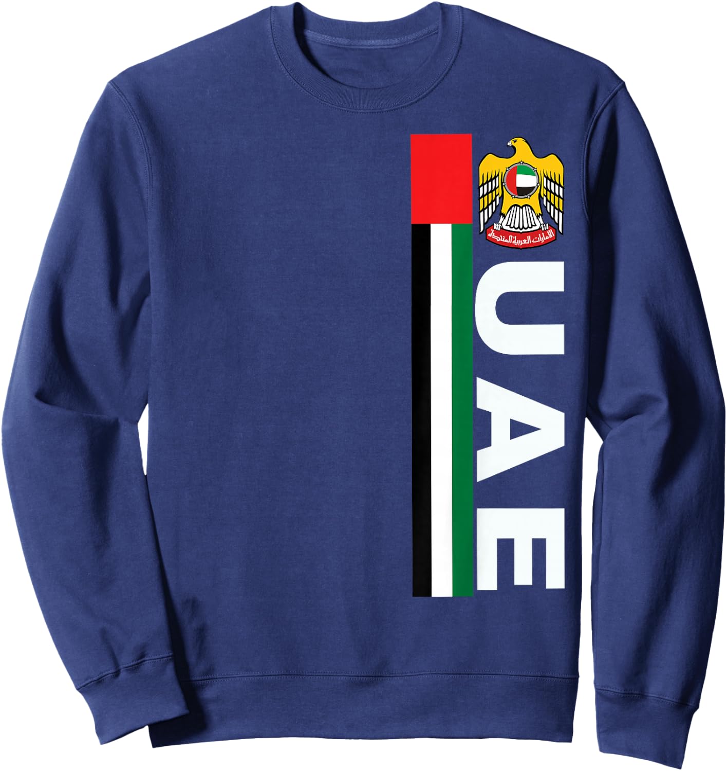 UAE Soccer Style United Arab Emirates Flag Sweatshirt - Sweatshirt | Navy