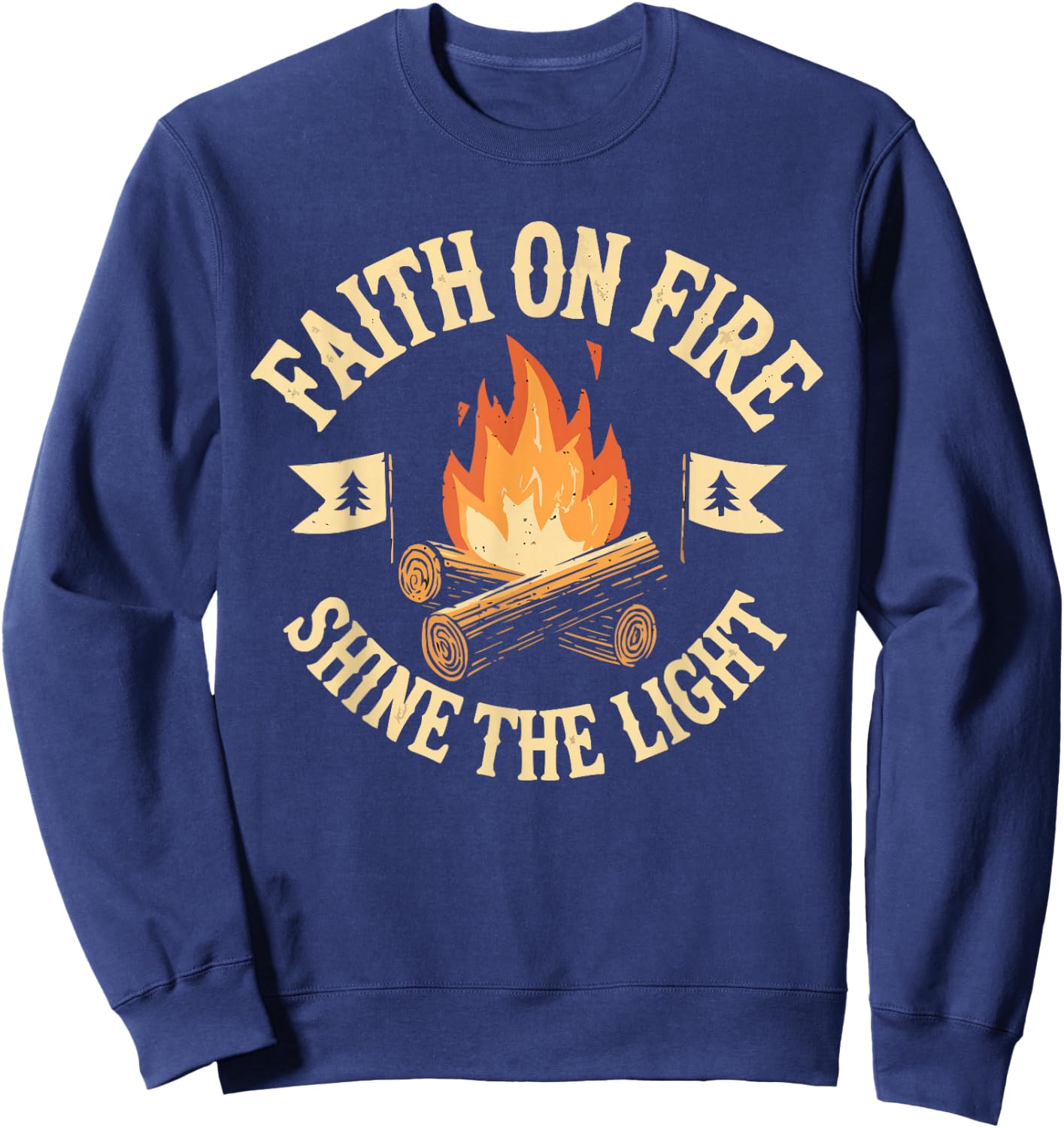 Camping Jesus Christ Religion Christian Camper Christianity Sweatshirt - Sweatshirt | Navy