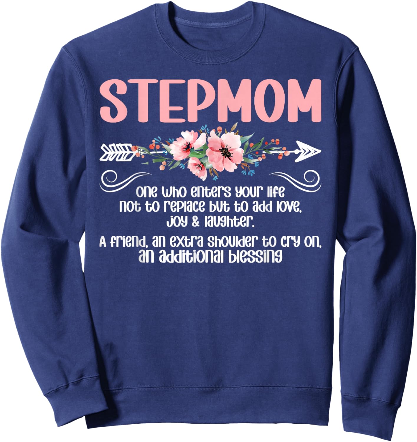 Stepmom Definition Stepmother Stepmama Step Mom Step Mama Sweatshirt - Sweatshirt | Navy