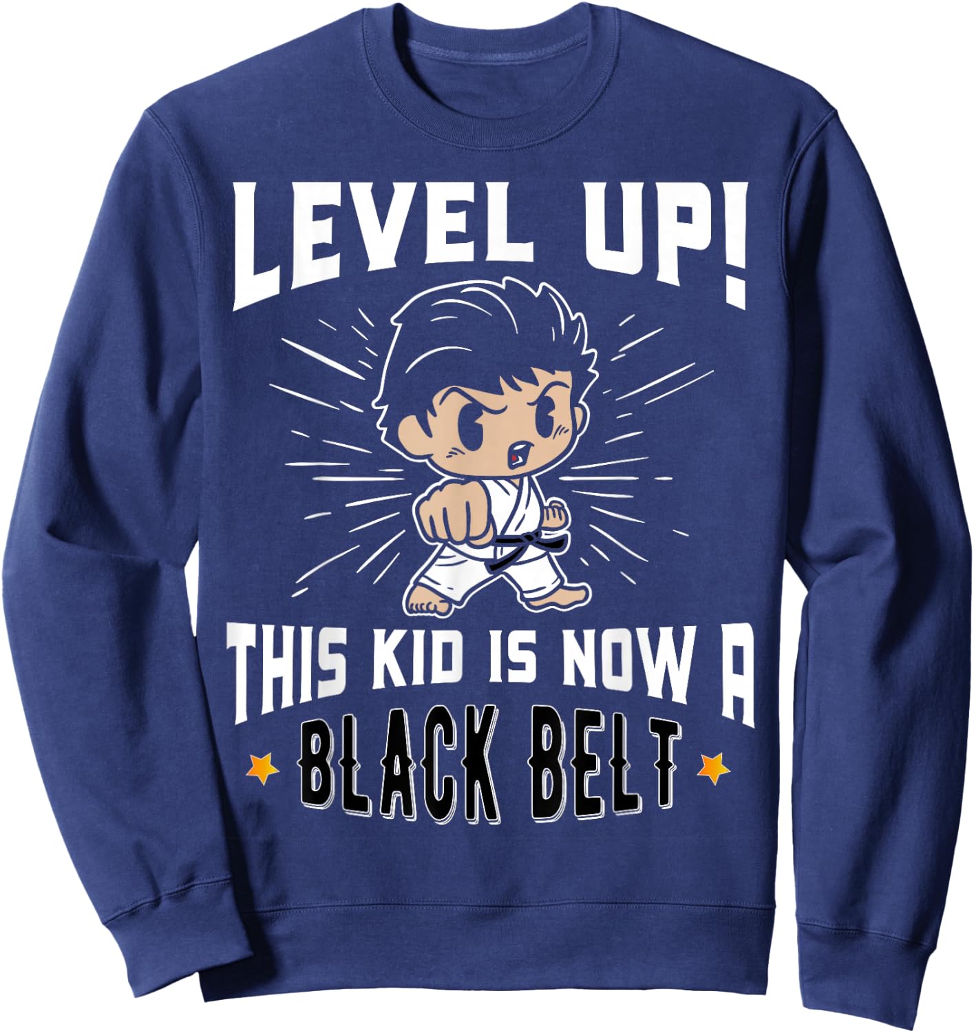 Kids Karate Uniform Black Belt Award T Shirt Gifts Sweatshirt - Sweatshirt | Navy