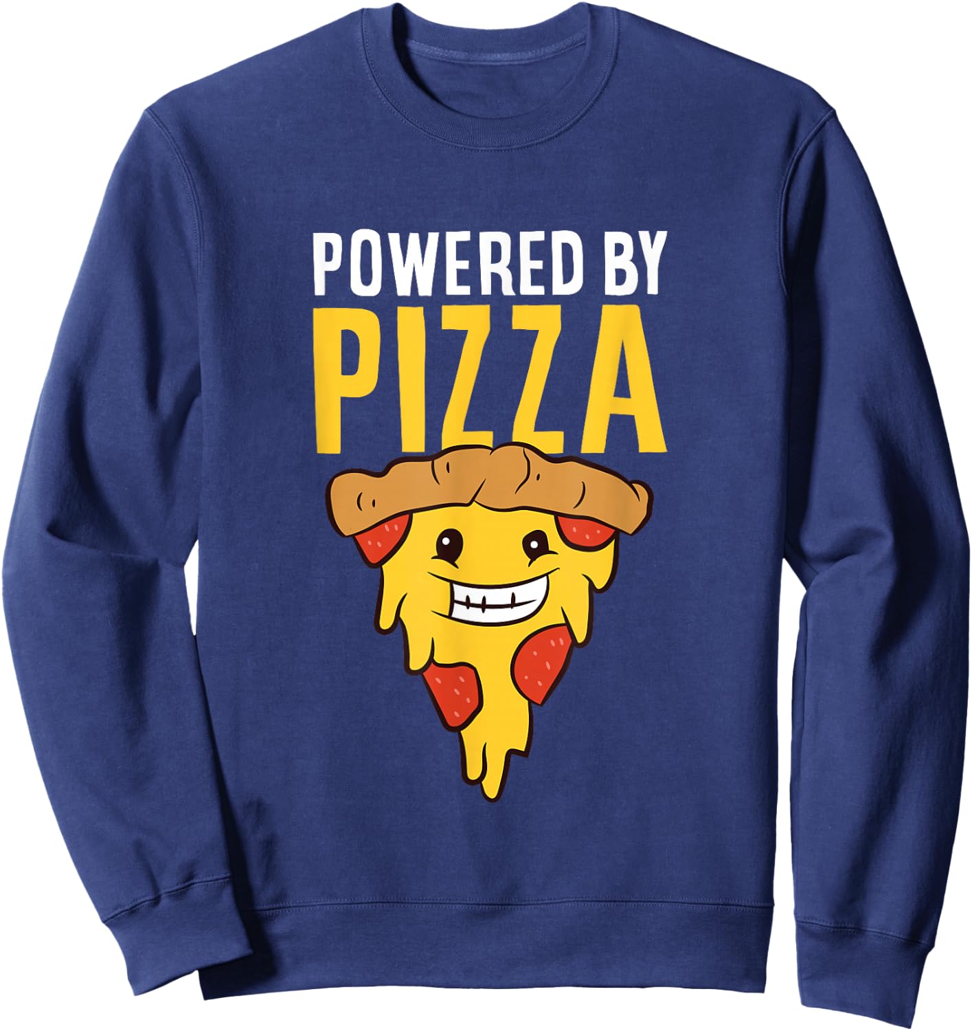 Powered By Pizza Love Pizzas Sweatshirt - Sweatshirt | Navy