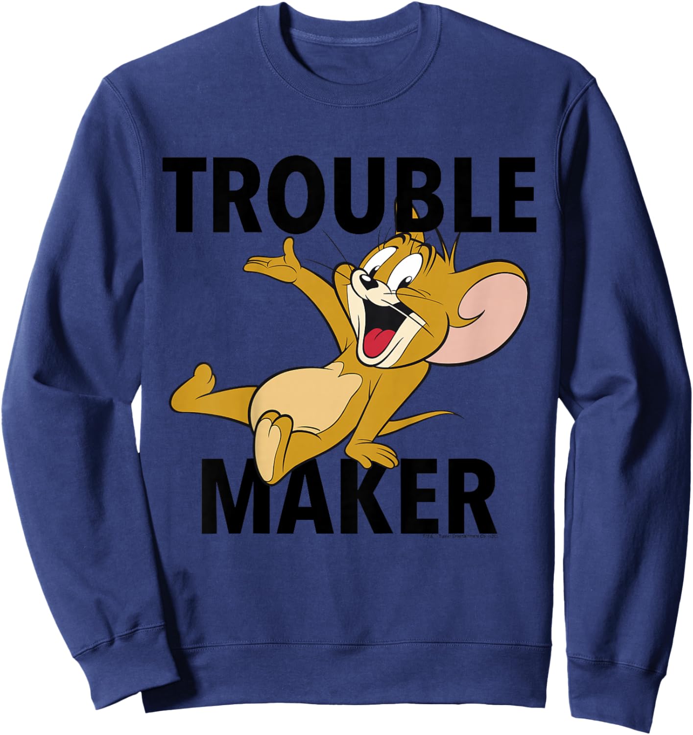 Kids Tom and Jerry Trouble Maker Portrait Sweatshirt - Sweatshirt | Navy
