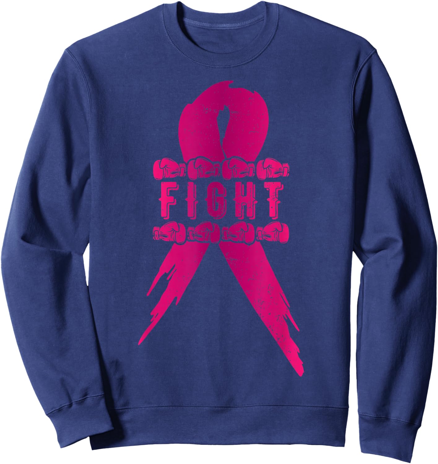 Fight In October BCA Pink Ribbon Sweatshirt - Sweatshirt | Navy
