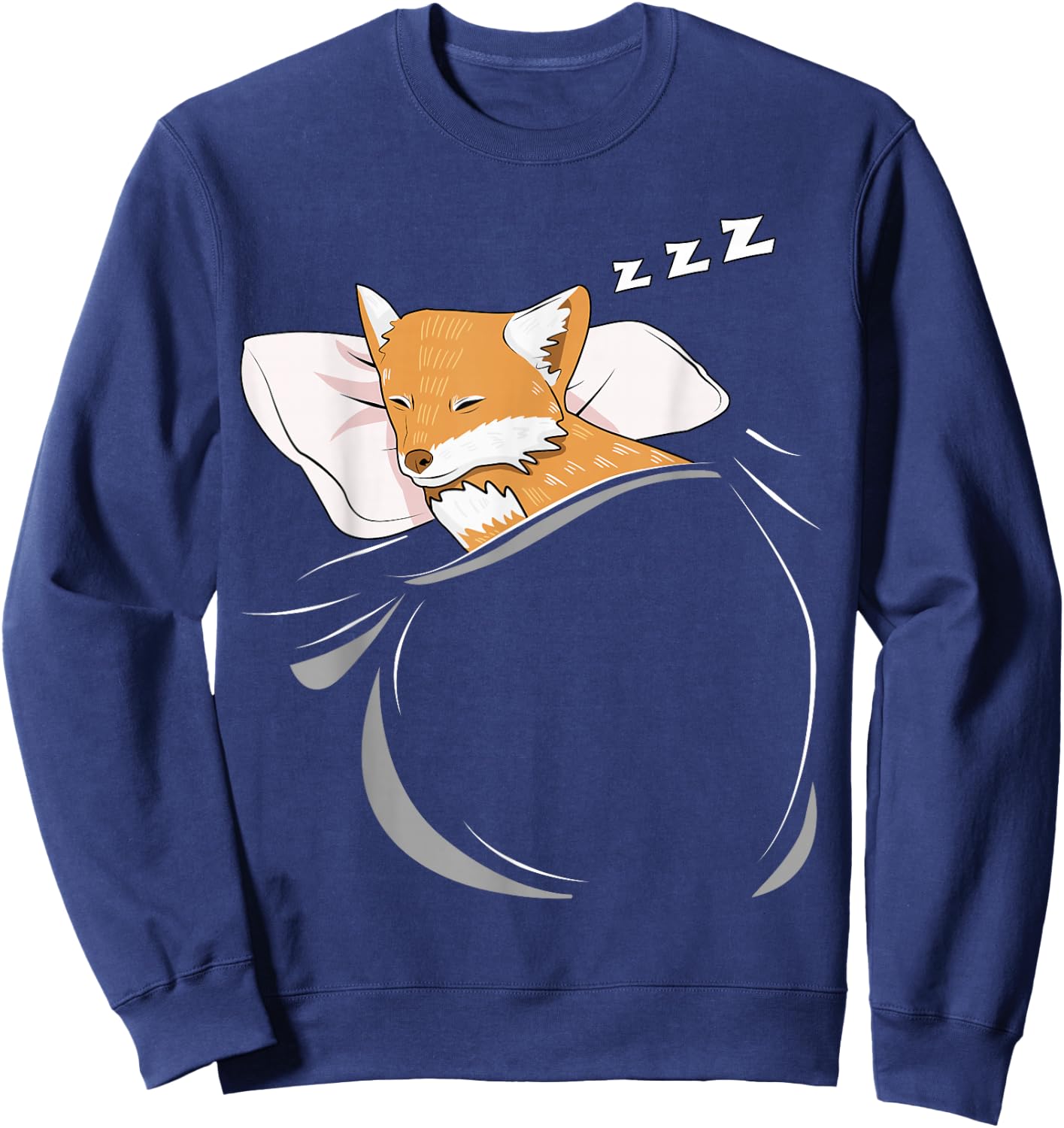 Fox Sleeping Animal Pajamas Nap PJs Outfit Gift Fox Sweatshirt - Sweatshirt | Navy