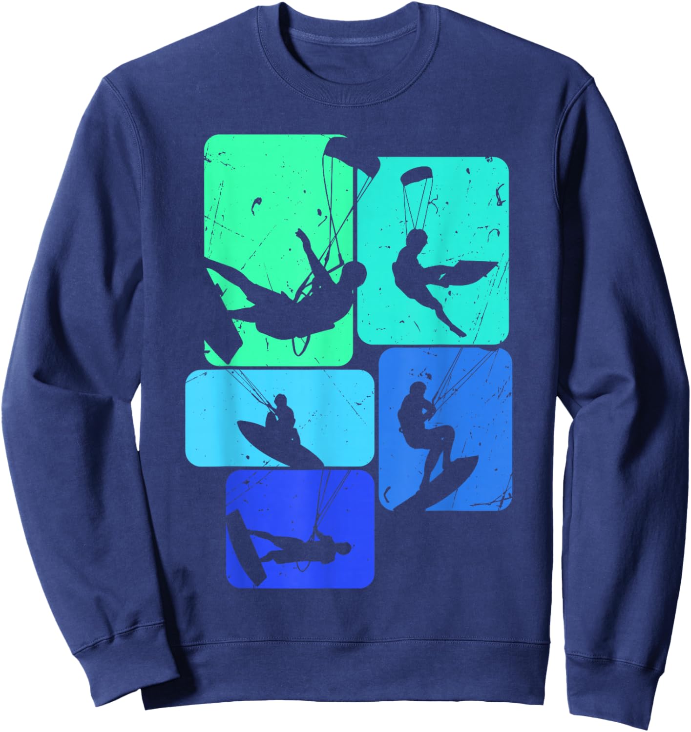 Kitesurfen für Kitesurfer | Retro Herren Kitesurf Sweatshirt - Sweatshirt | Navy