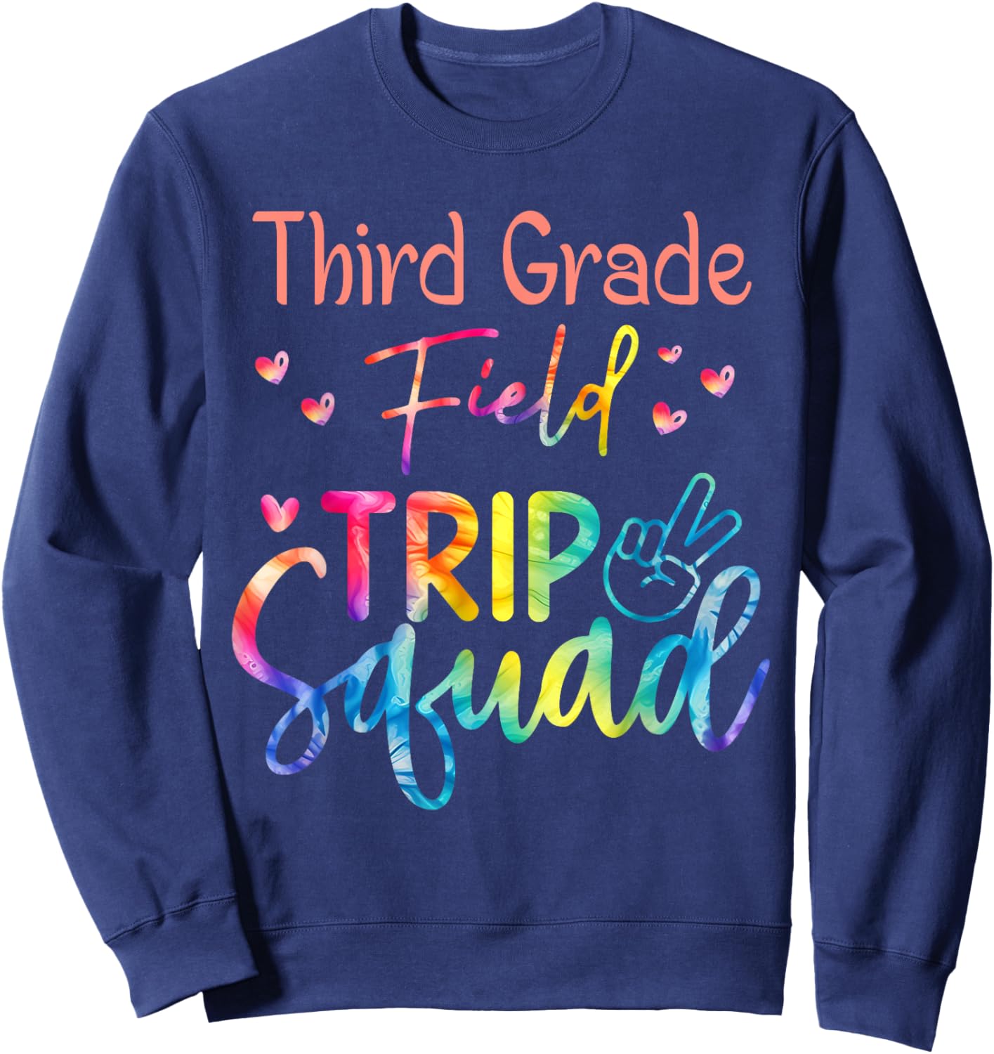 Third Grade Zoo Field Trip Squad Matching Teacher Students Sweatshirt - Sweatshirt | Navy