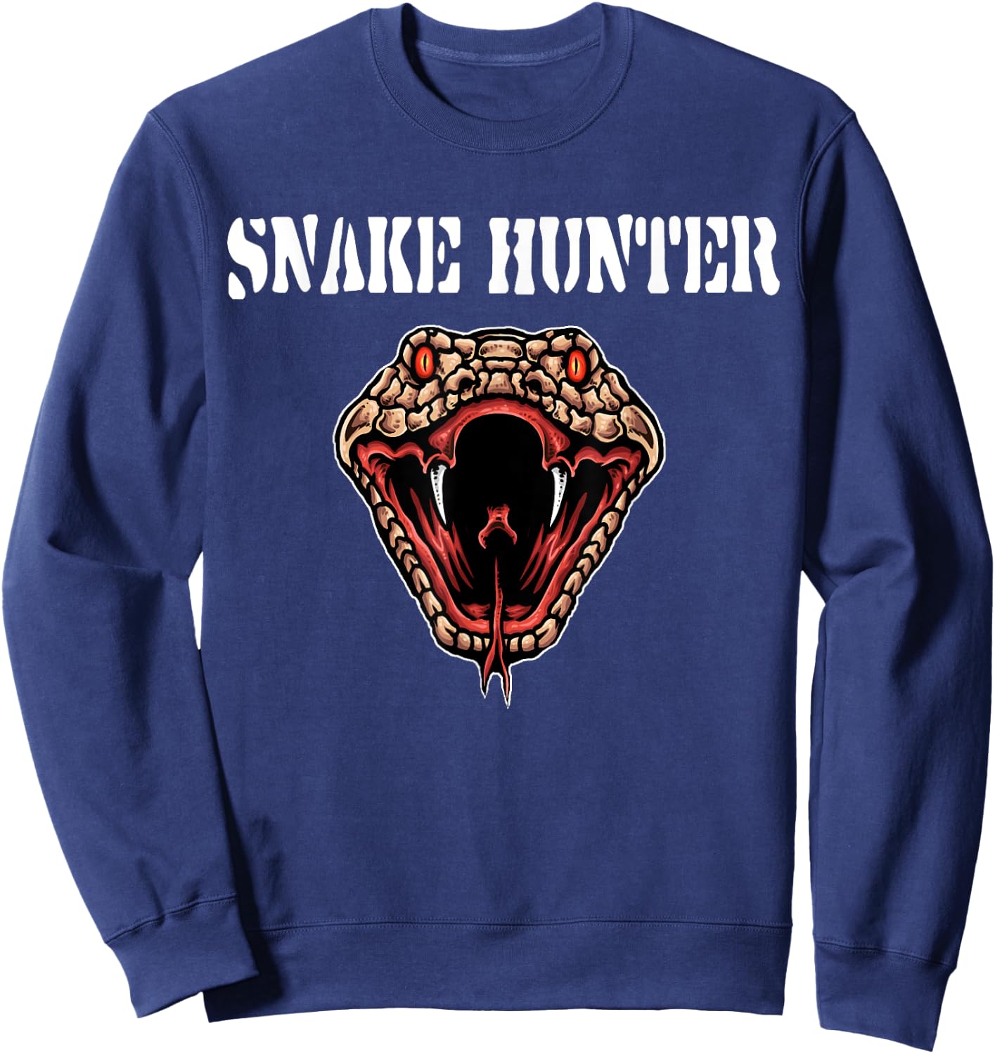 snake hunter,reptile,rattlesnake head,hunting Gift Sweatshirt - Sweatshirt | Navy