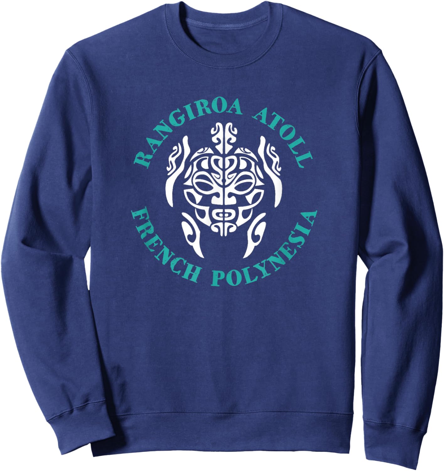 Rangiroa Sea Turtle, French Polynesia Sweatshirt - Sweatshirt | Navy