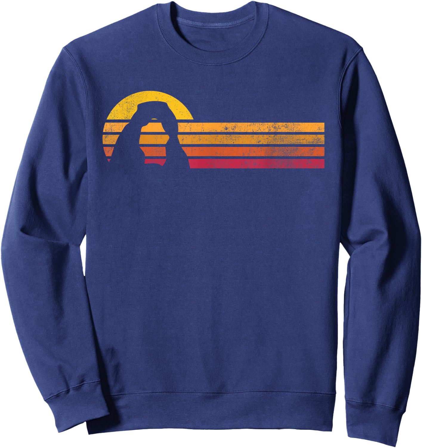 Retro Arches National Park Vintage Delicate Arch Utah Sweatshirt - Sweatshirt | Navy
