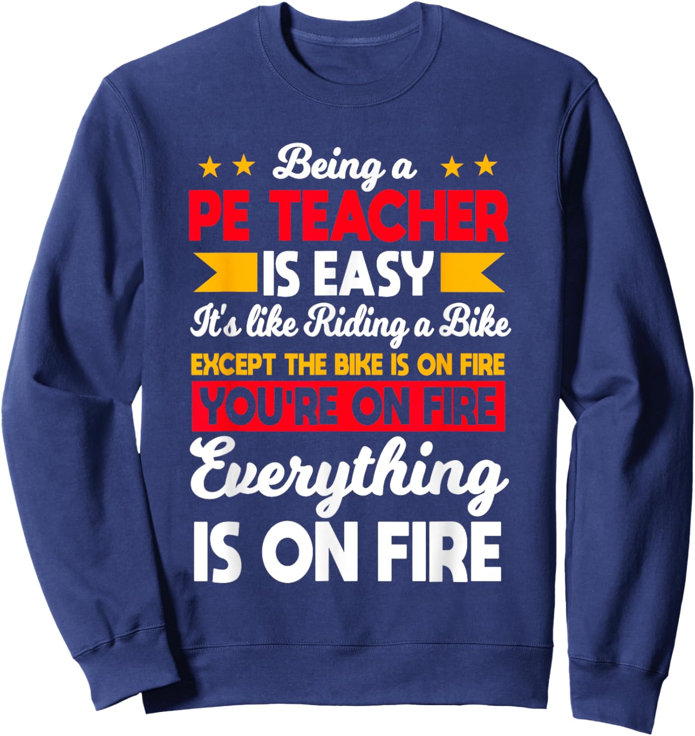 PE Teacher Physical Education Activity Instructor Gym Coach Women Sweatshirt - Sweatshirt | Navy