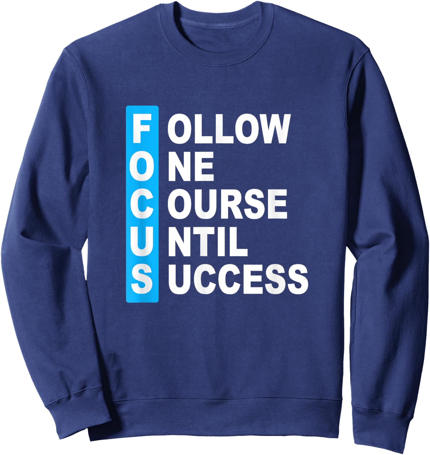 Blue Color Follow The Course Blue Graphic Sweatshirt - Sweatshirt | Navy