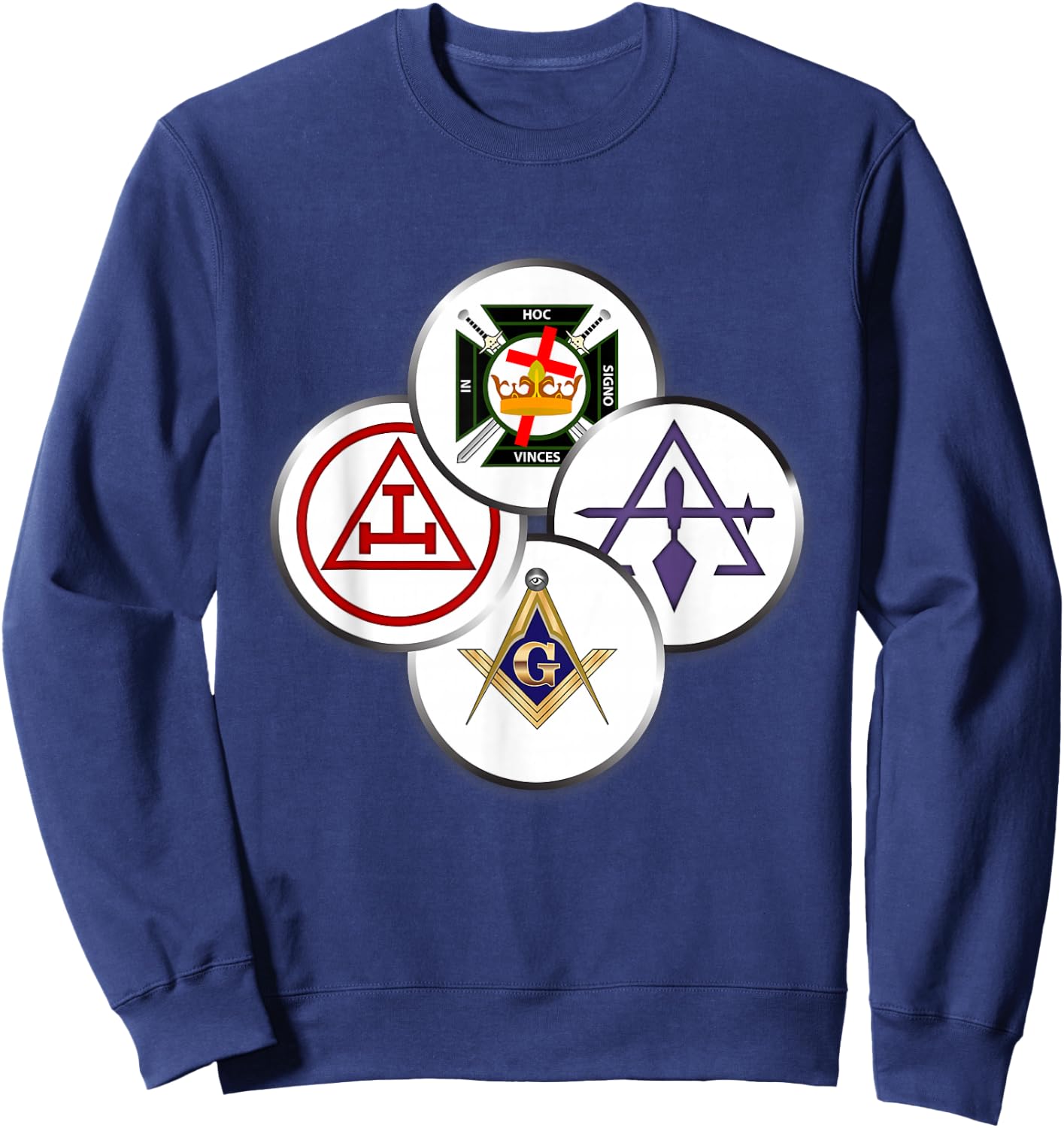 York Rite Mason Circles Masonic Sweatshirt - Sweatshirt | Navy