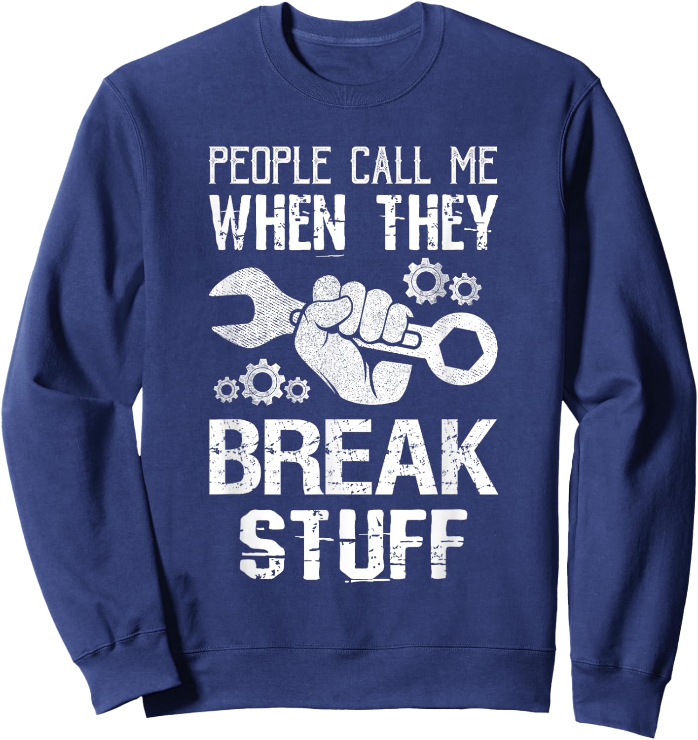 Mechanic Work Wrenching Repairman Costume Engine Mechanic Sweatshirt - Sweatshirt | Navy
