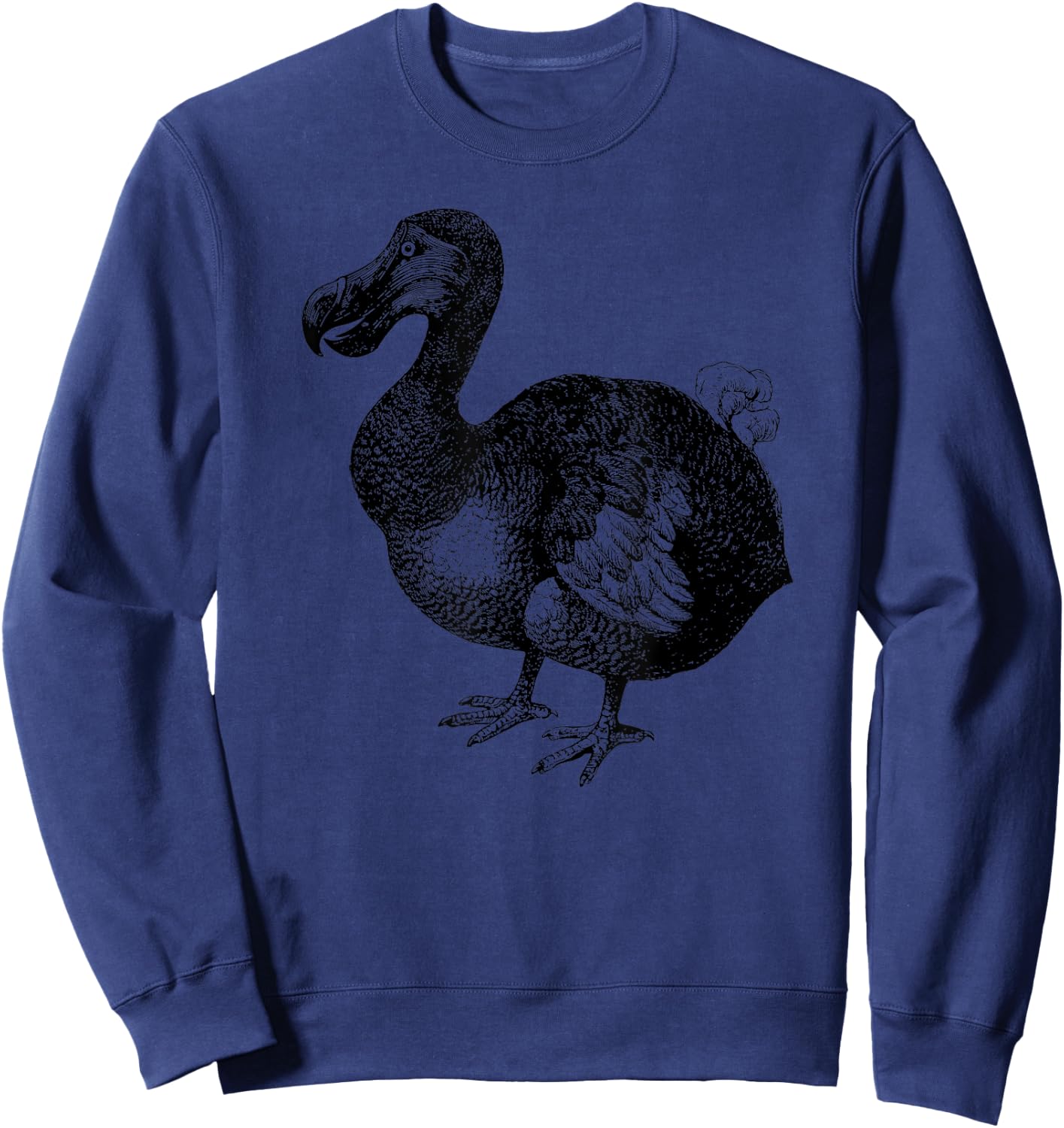 Dodo Bird Bird Ornithology Black Line Drawing Shirt Sweatshirt - Sweatshirt | Navy