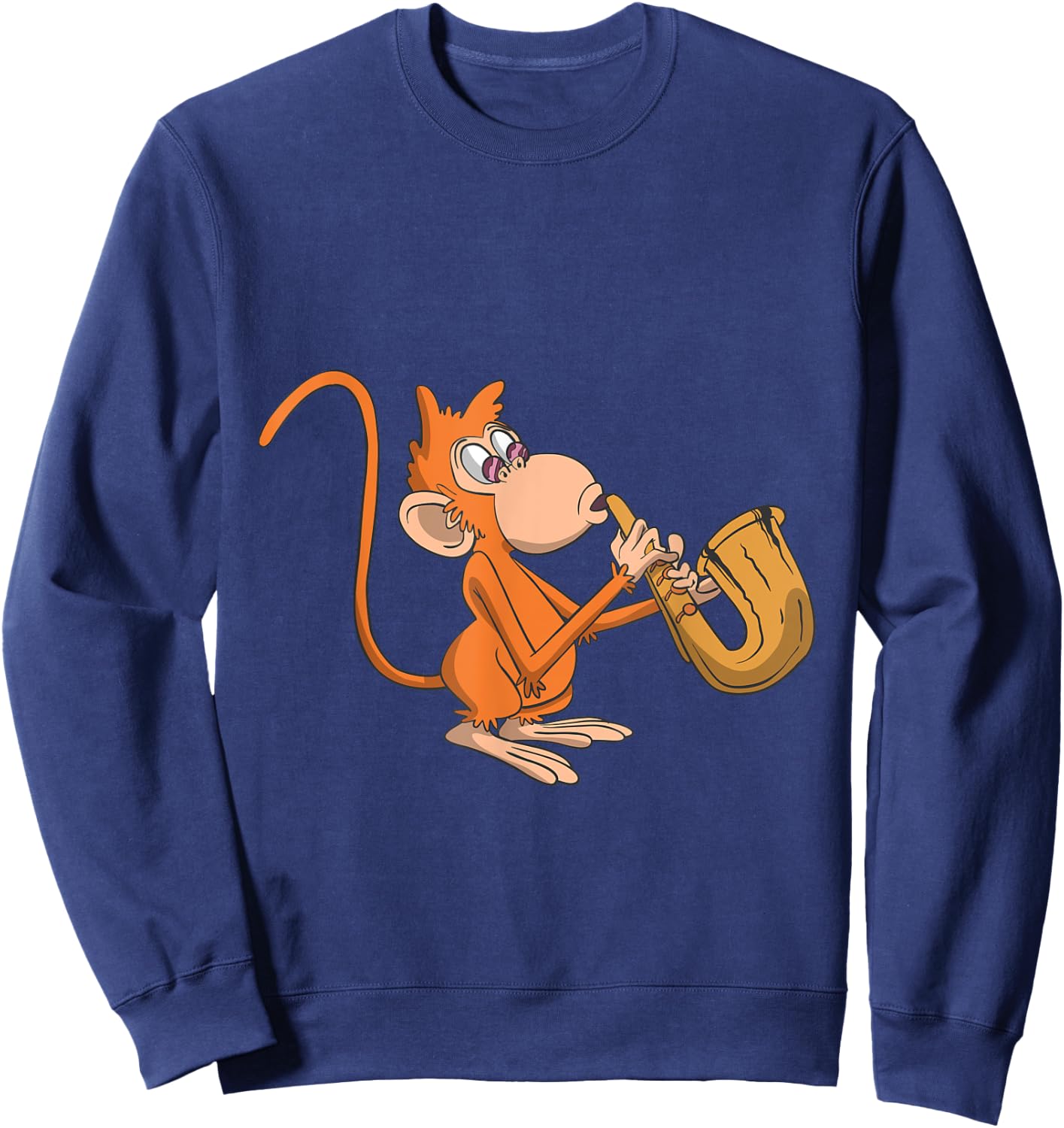 Monkey Plays The Saxophone Sweatshirt - Sweatshirt | Navy