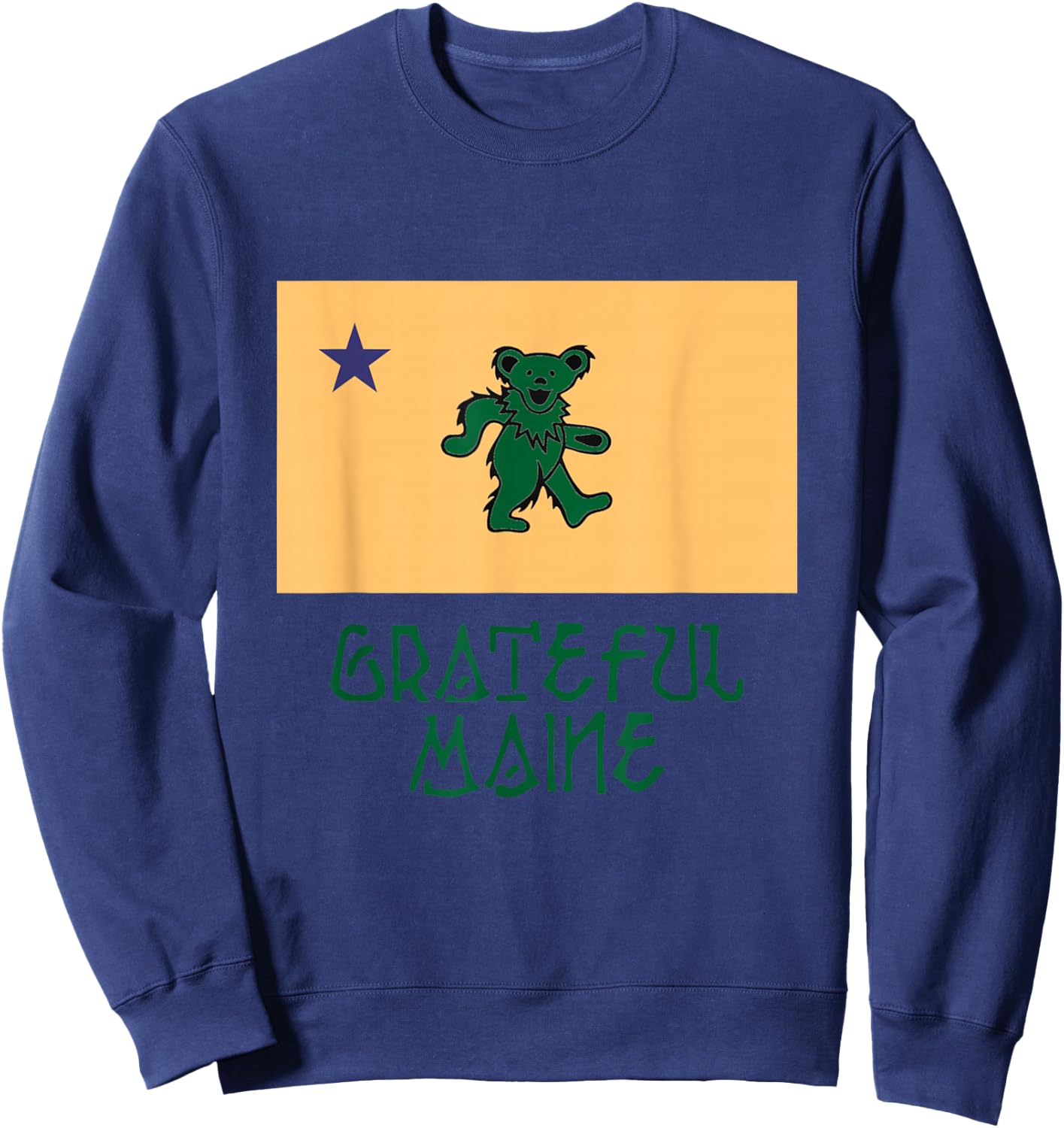 Grateful Maine 1901 Flag Sweatshirt - Sweatshirt | Navy