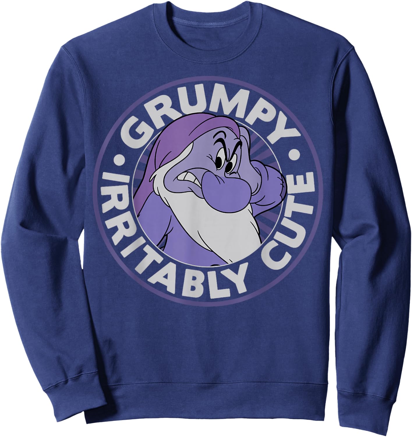 Disney Snow White Grumpy Irritably Cute Graphic Sweatshirt - Sweatshirt | Navy