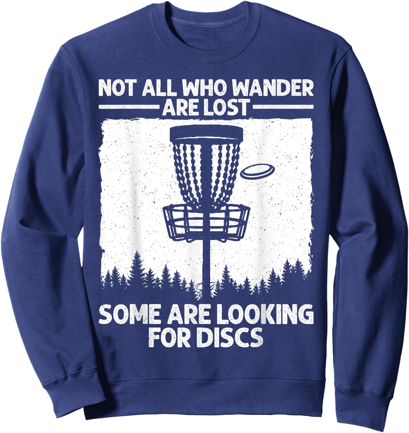 Funny Disc Golf Art Women Kids Disc Golfer Disc Golf Sweatshirt - Sweatshirt | Navy