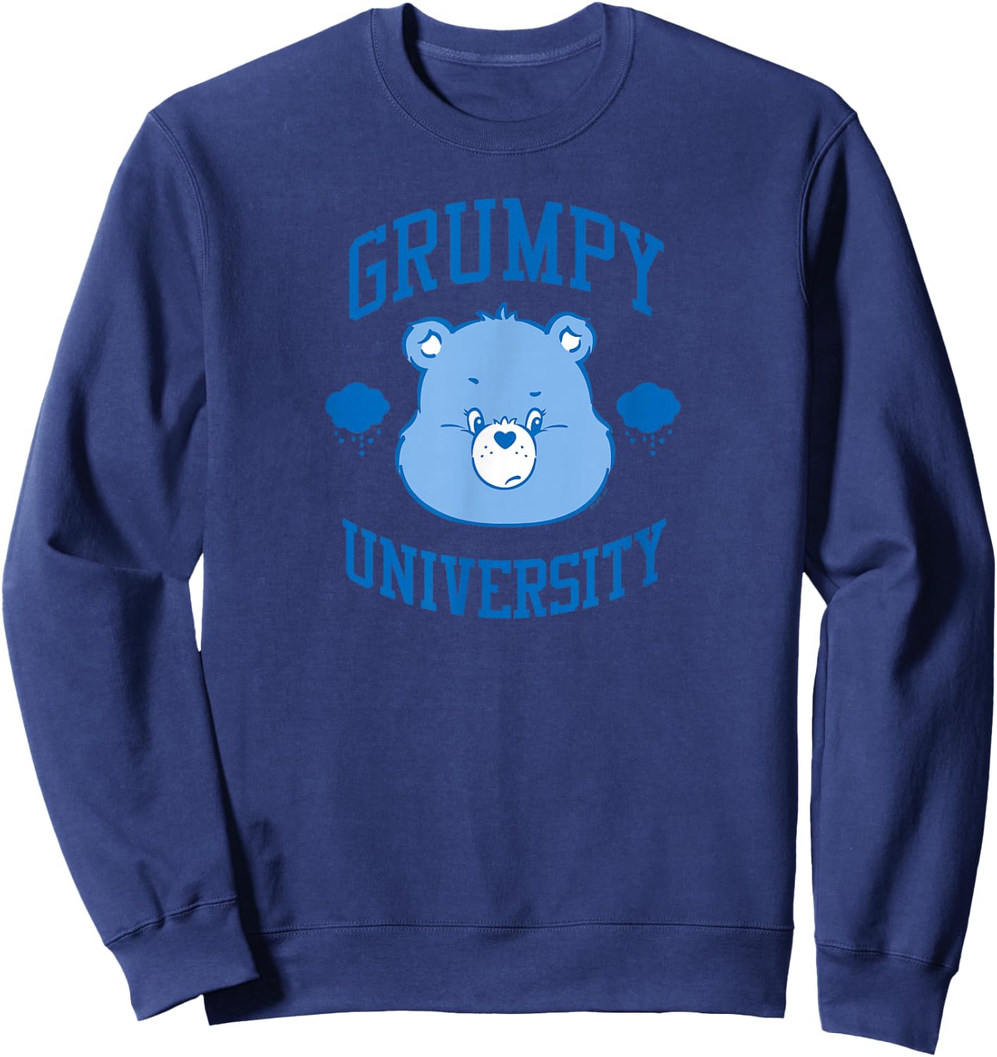 Care Bears Grumpy University Retro Cartoon Sweatshirt - Sweatshirt | Navy