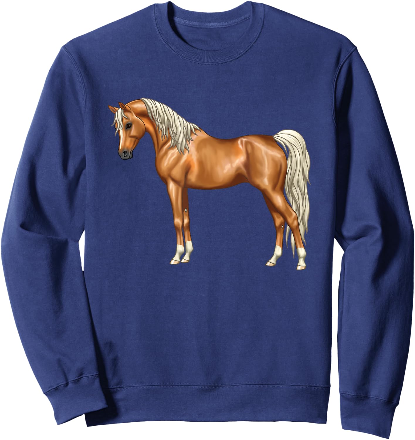 Palomino Chestnut Flaxen Egyptian Arabian Horse Lover Gift Sweatshirt - Sweatshirt | Navy