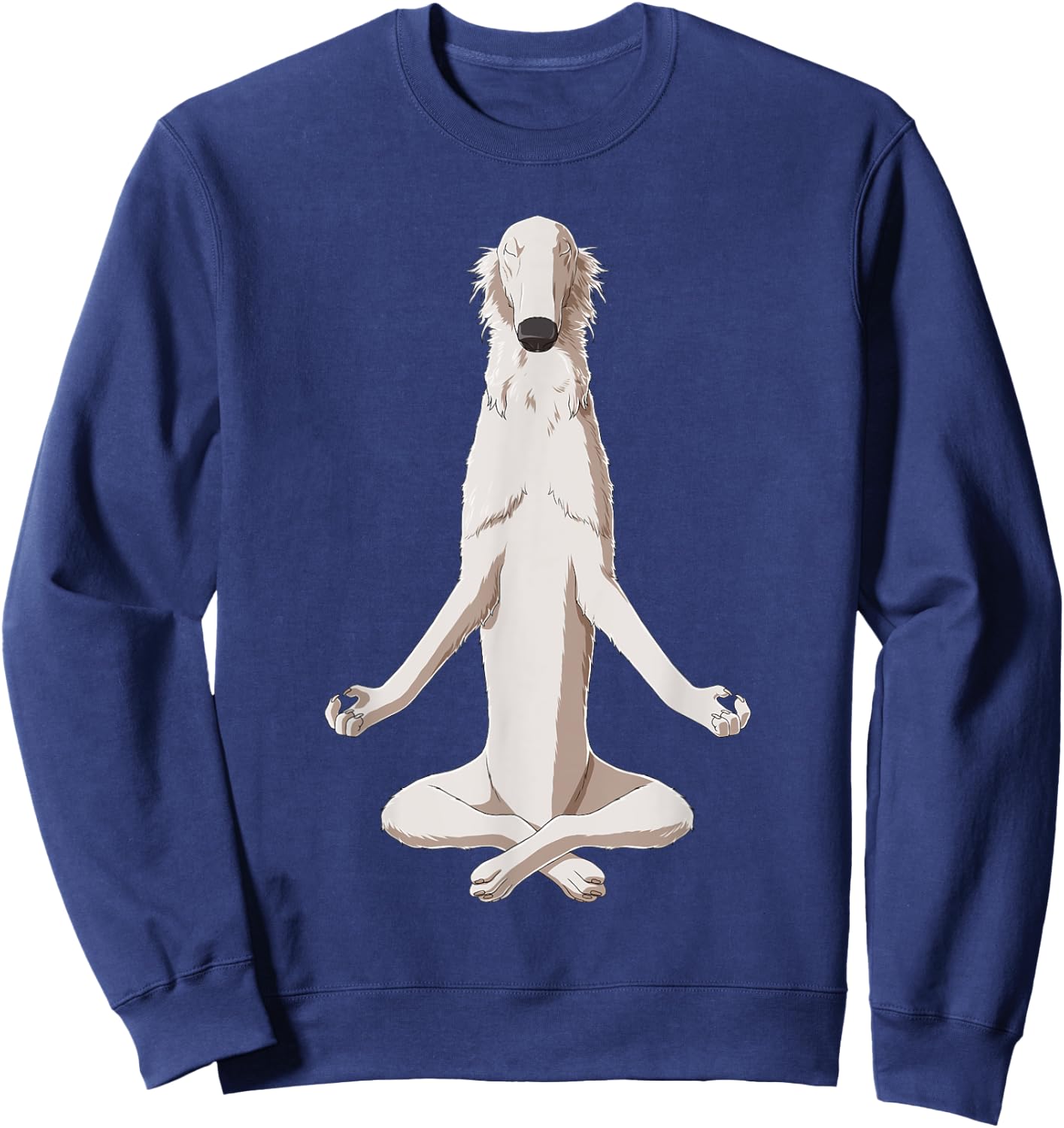 Yoga Dog Borzoi Sweatshirt - Sweatshirt | Navy
