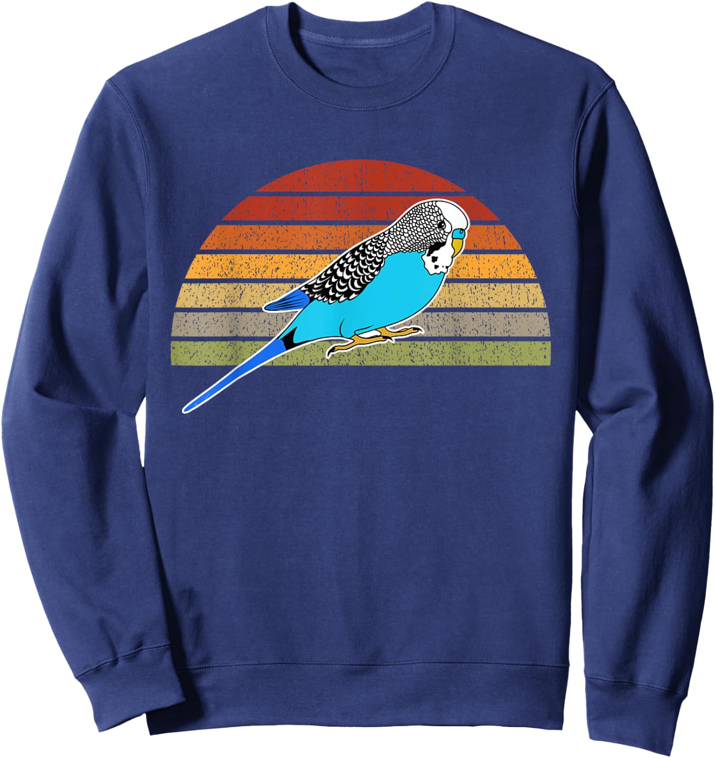 Budgie Graphic Pet Bird Parakeet Budgerigar Gift Sweatshirt - Sweatshirt | Navy