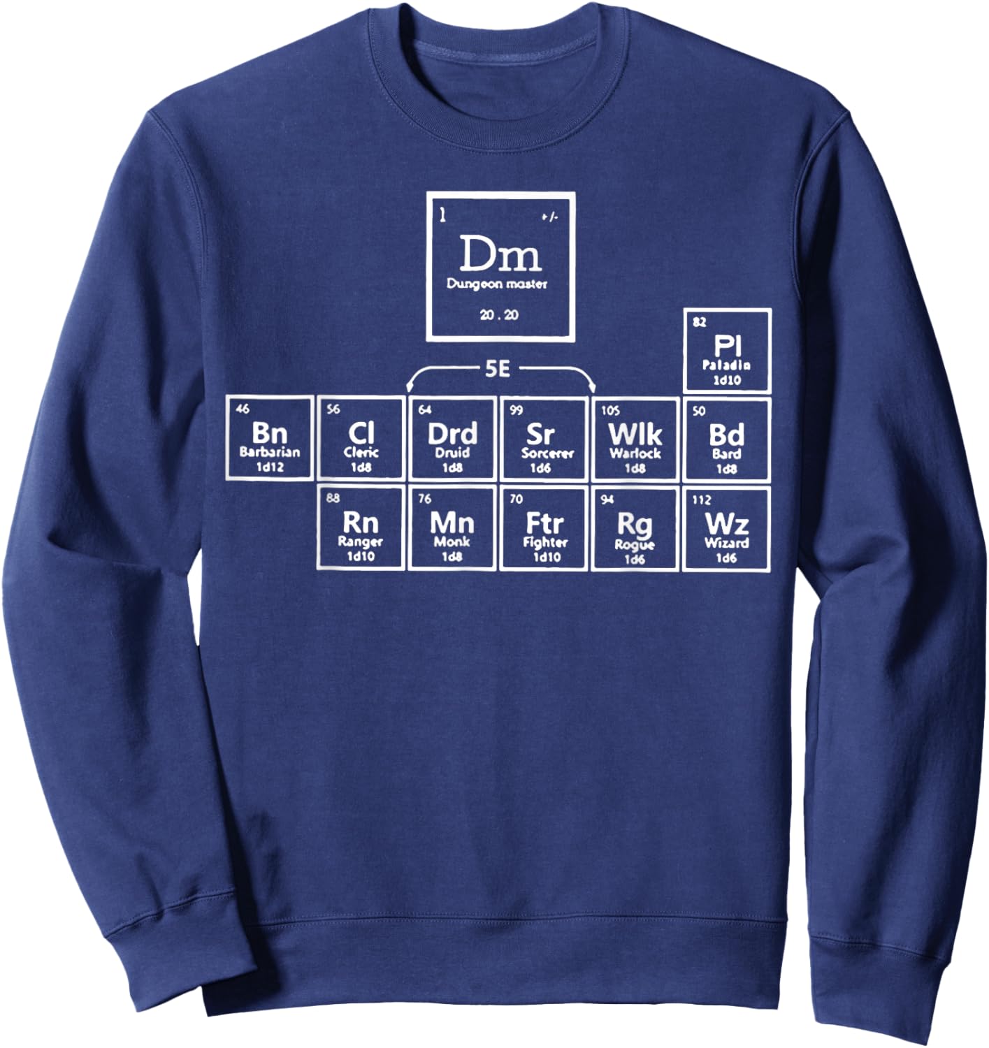 DND Periodic Table Sweatshirt - Sweatshirt | Navy